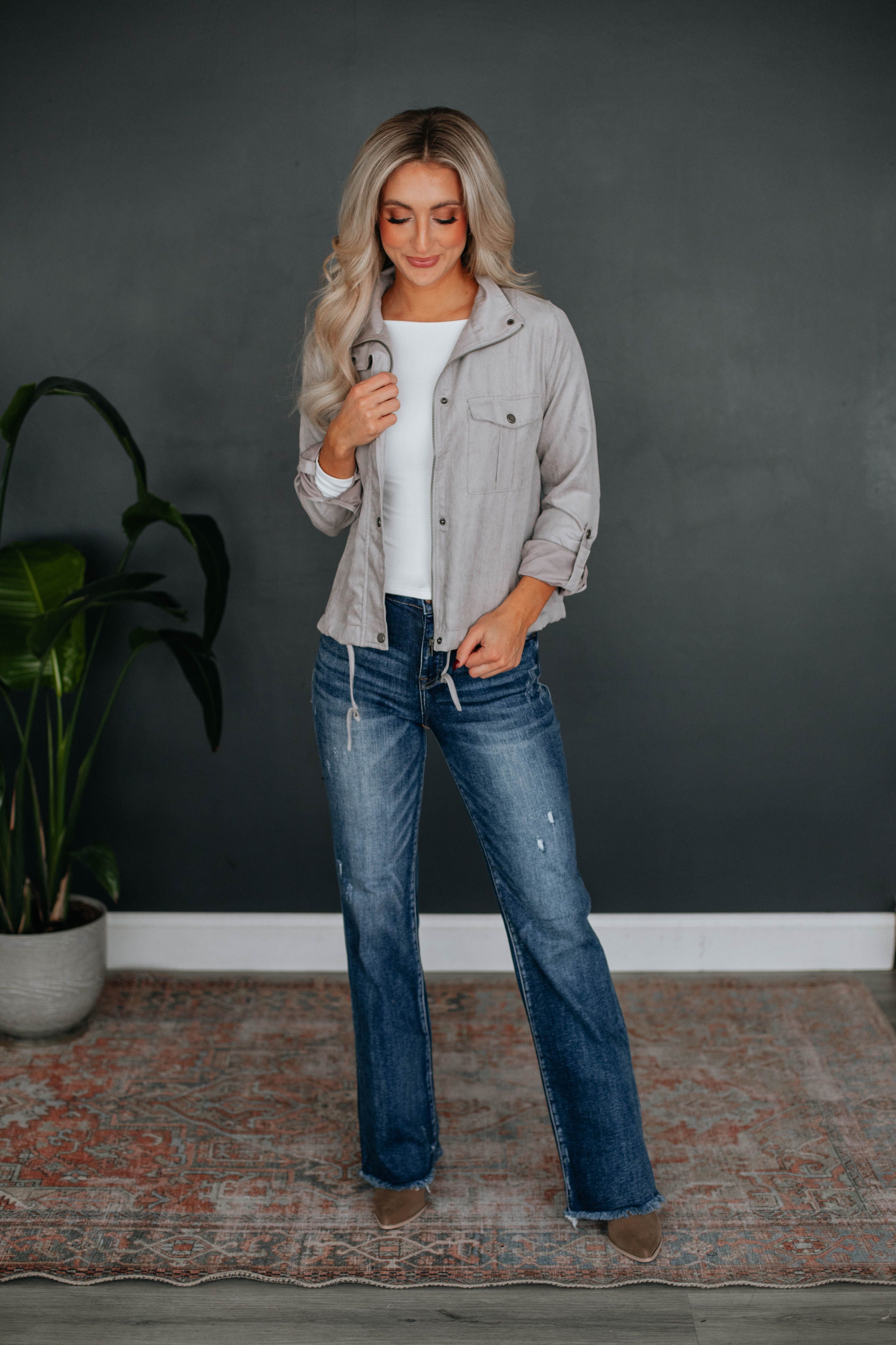 Dillon Lightweight Jacket - Pebble sold by Wild Oak Boutique product image thumbnail 2