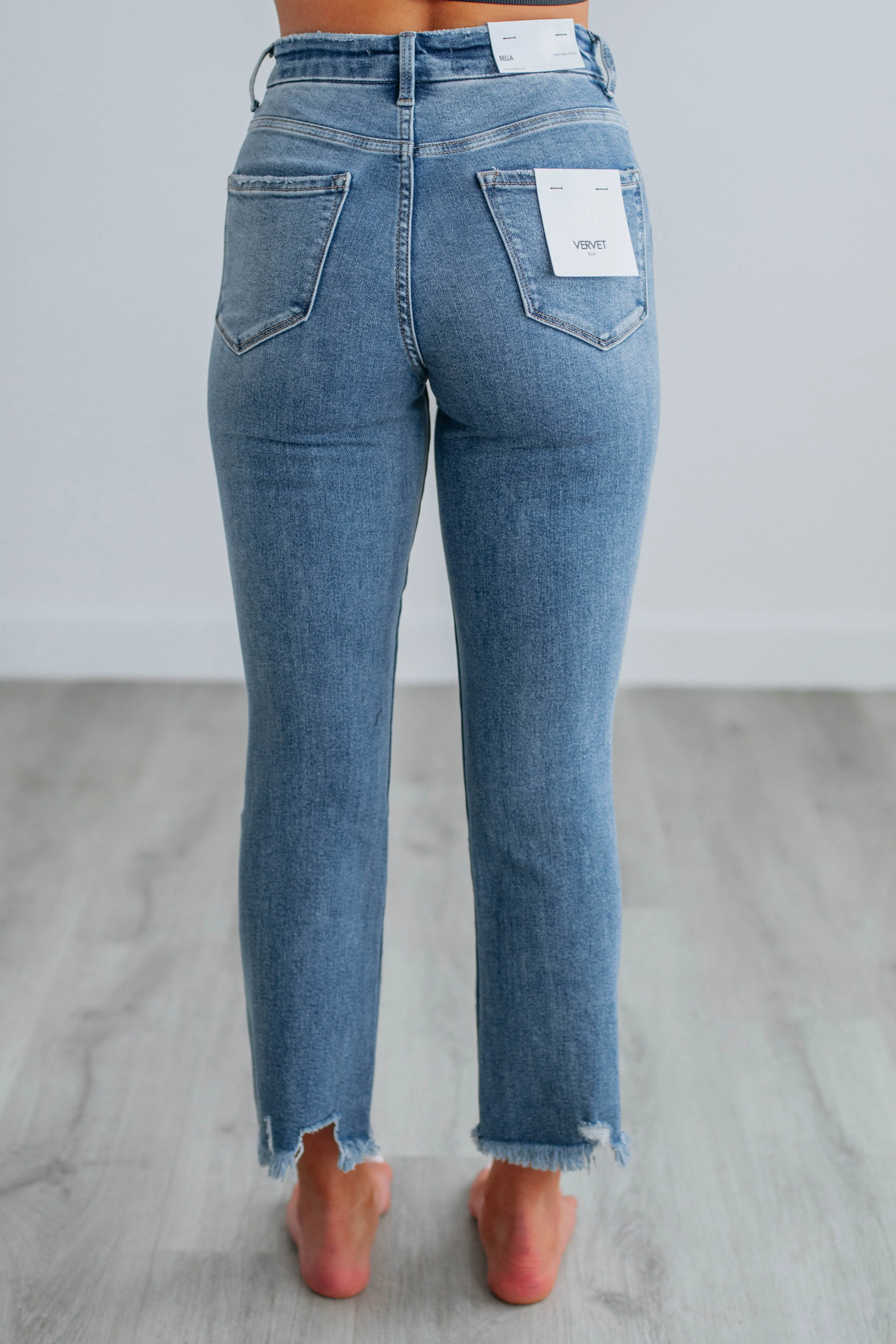 Bella Vervet Jeans - Medium Wash sold by Wild Oak Boutique product image thumbnail 4