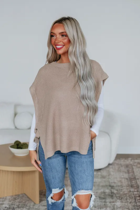 Tahlia Knit Top - Taupe sold by Wild Oak Boutique