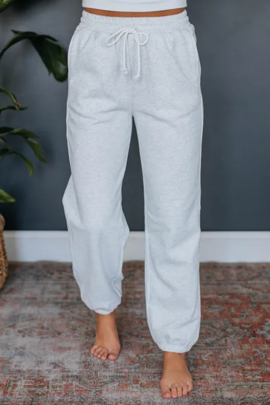 Taniya Lounge Joggers - Grey Melange sold by Wild Oak Boutique
