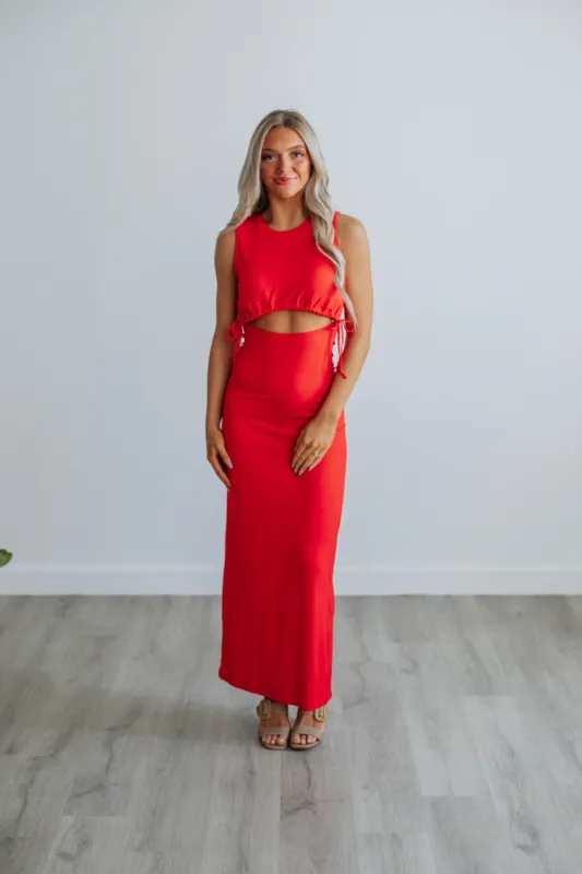 Jersie Maxi Dress - Cherry sold by Wild Oak Boutique