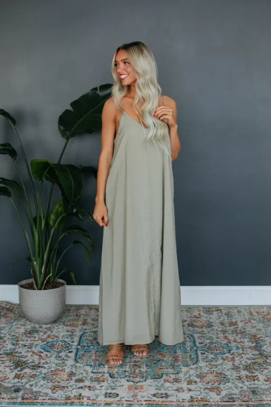 Lilliana Maxi Dress - Sage sold by Wild Oak Boutique