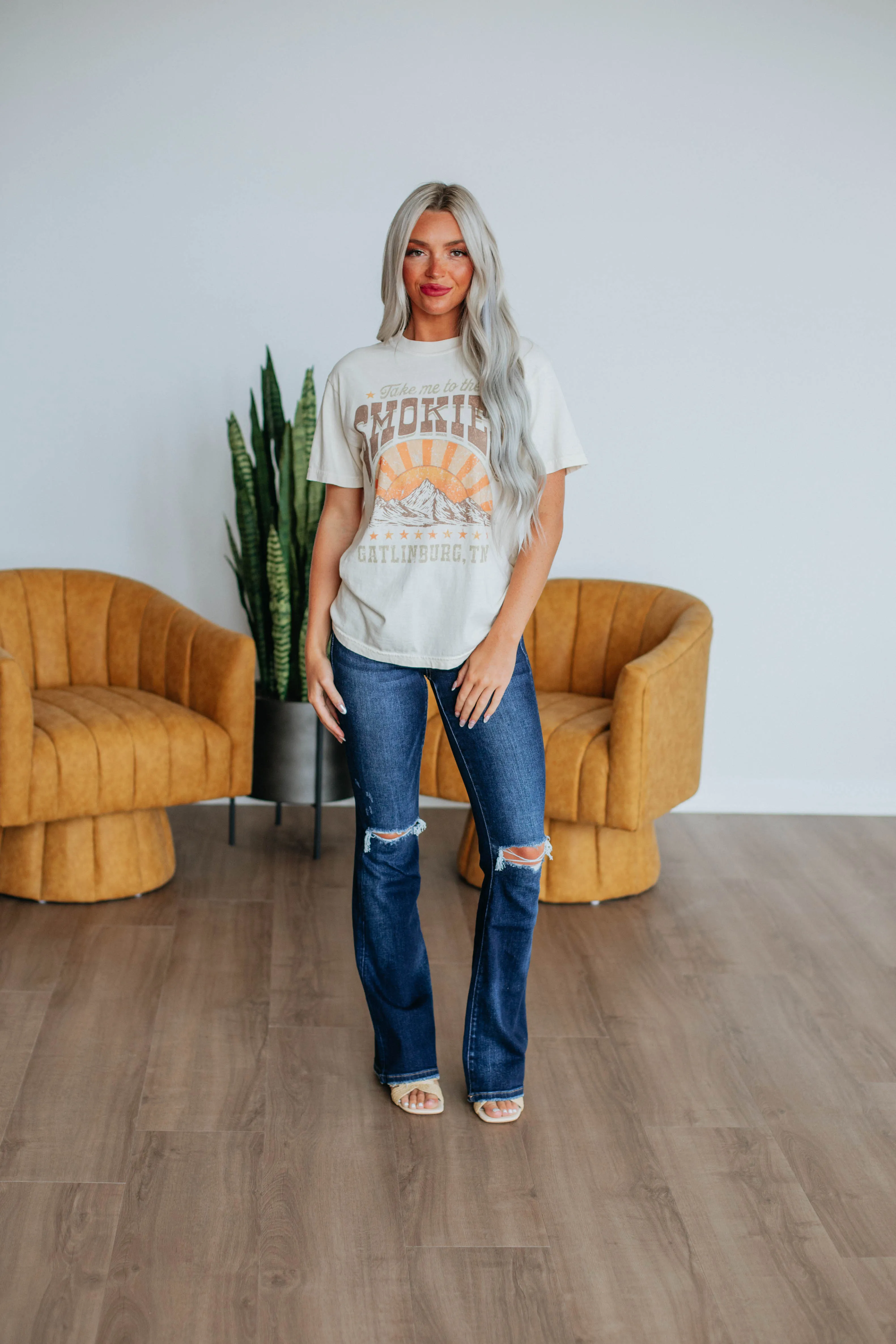 Take Me To The Smokies Graphic Tee - Ivory sold by Wild Oak Boutique product image thumbnail 3