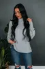 Iria Turtleneck Sweater - Heather Grey sold by Wild Oak Boutique