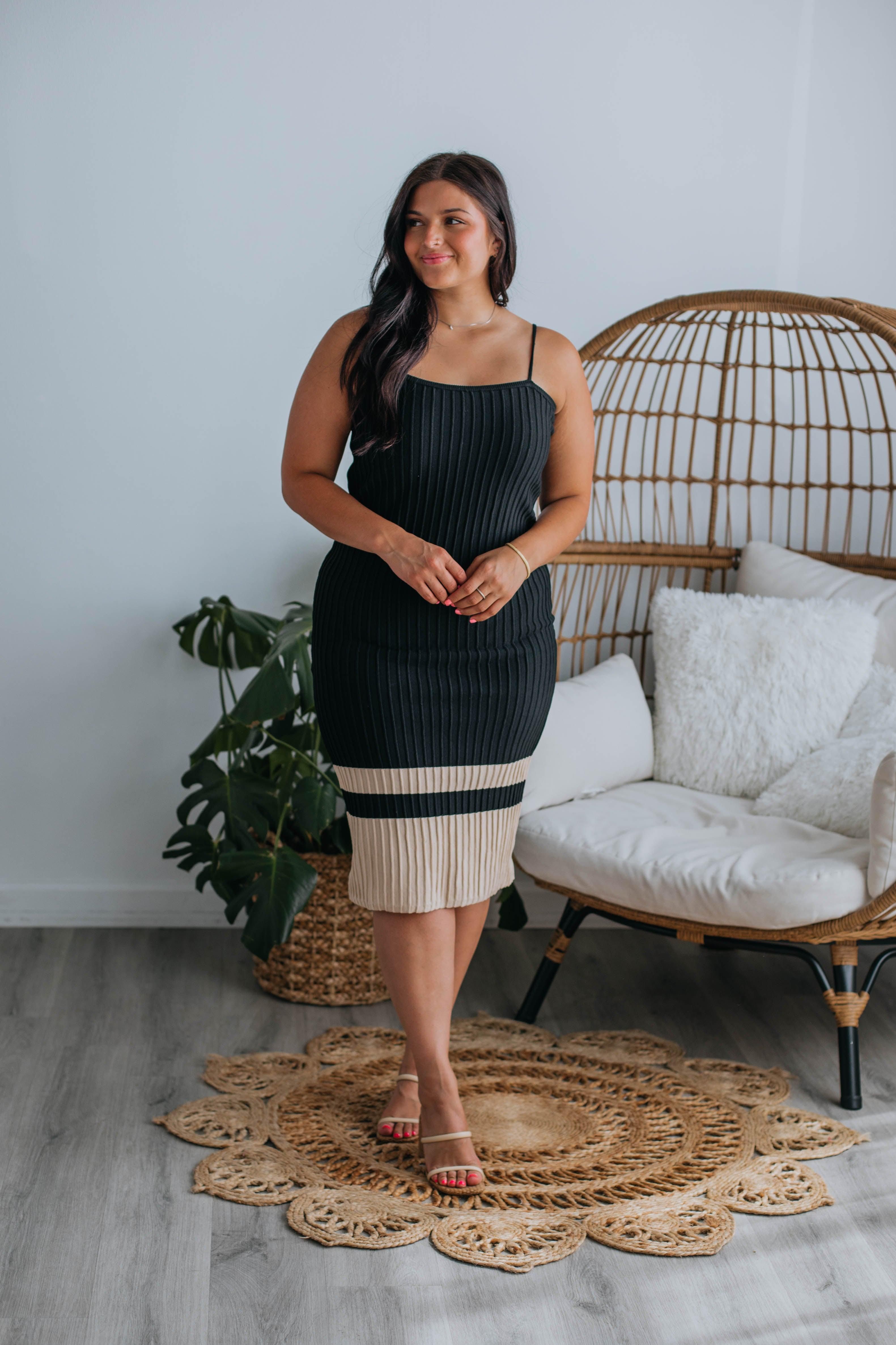Kristi Ribbed Dress - Black sold by Wild Oak Boutique product image thumbnail 3