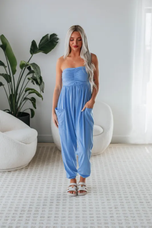 Maria Jumpsuit - Periwinkle sold by Wild Oak Boutique