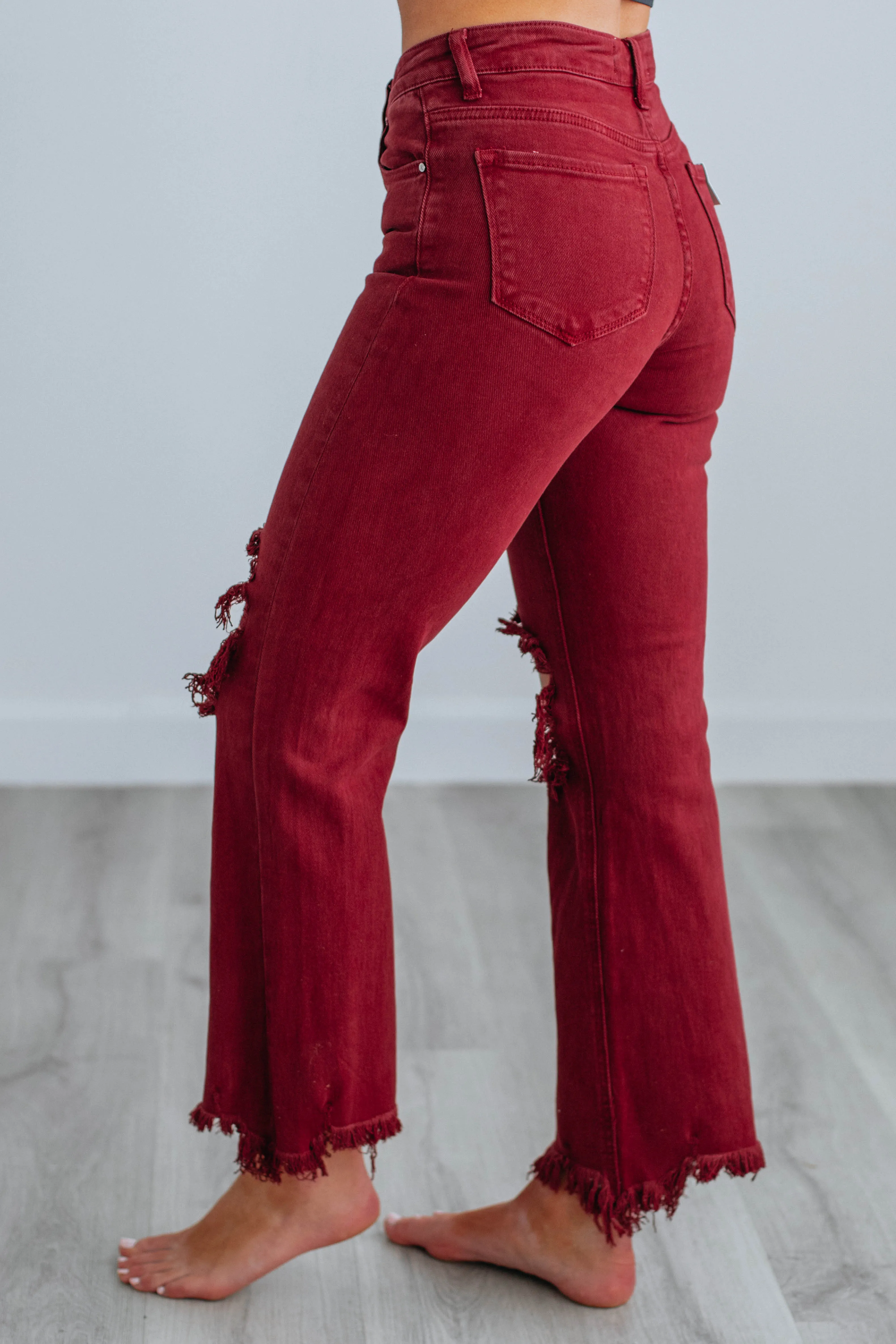 Willow Risen Jeans - Wine sold by Wild Oak Boutique product image thumbnail 5