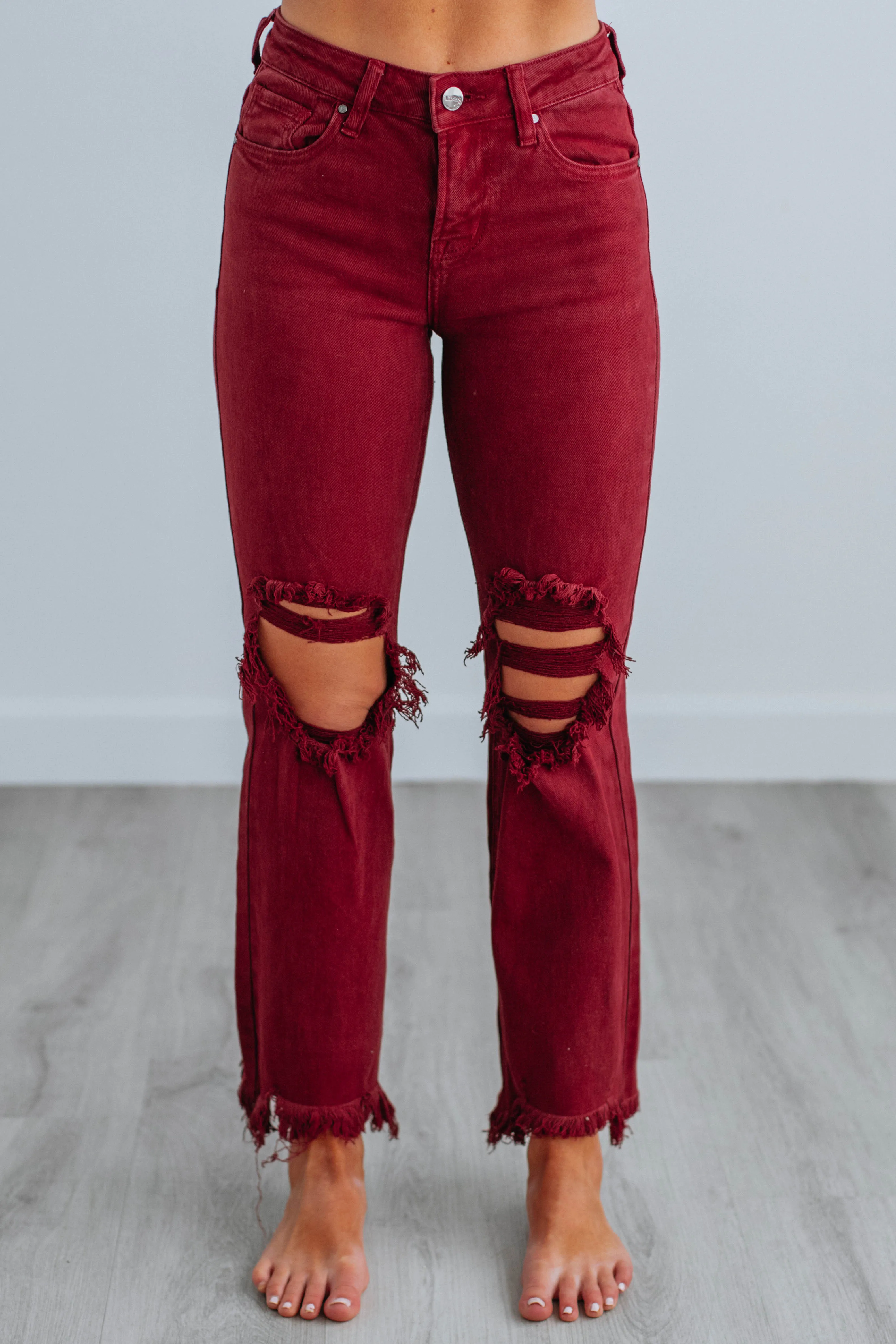 Willow Risen Jeans - Wine sold by Wild Oak Boutique product image thumbnail 3