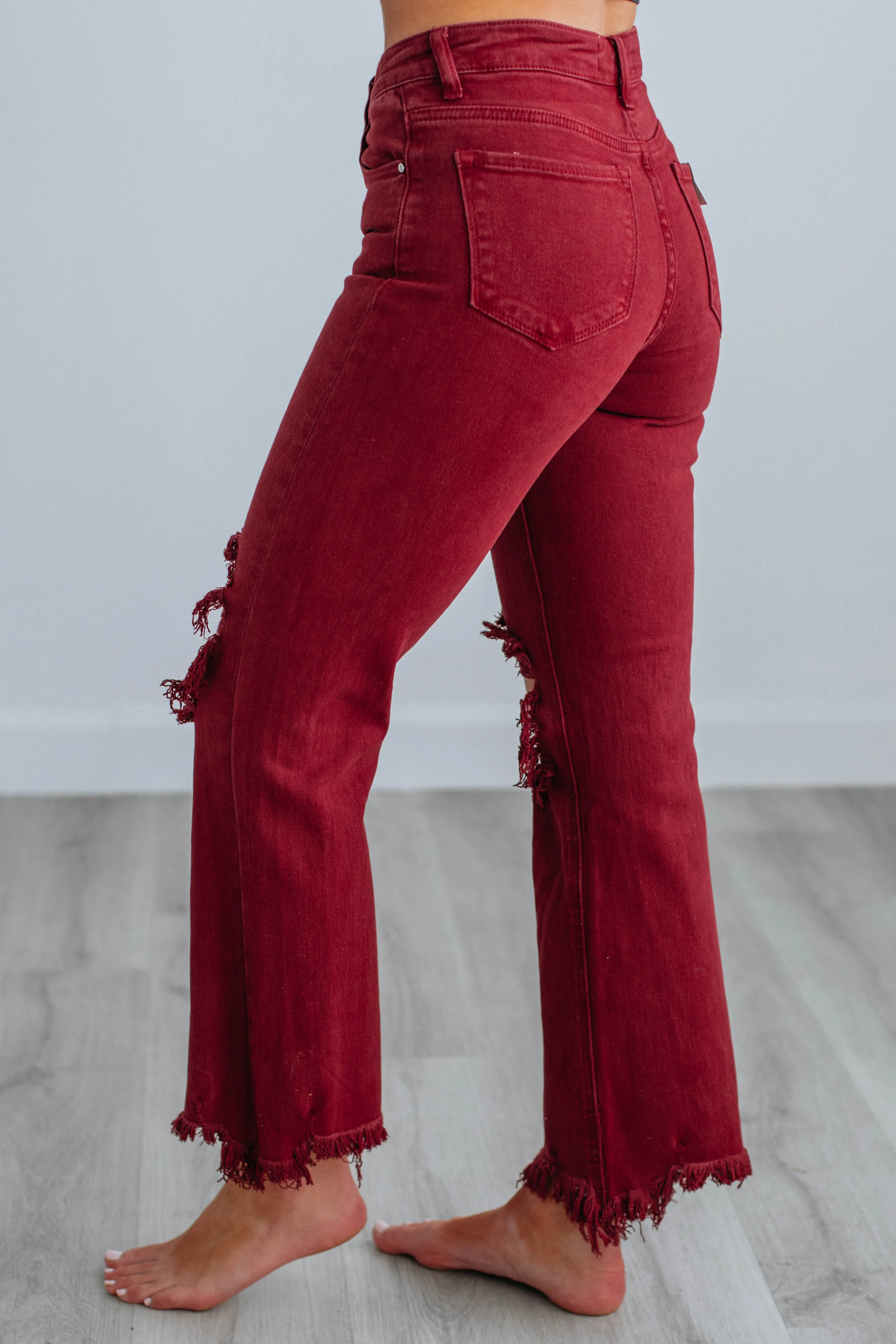 Willow Risen Jeans - Wine sold by Wild Oak Boutique product image thumbnail 2