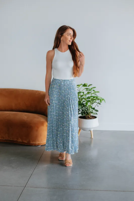 Julia Maxi Skirt - Sky Blue sold by Wild Oak Boutique