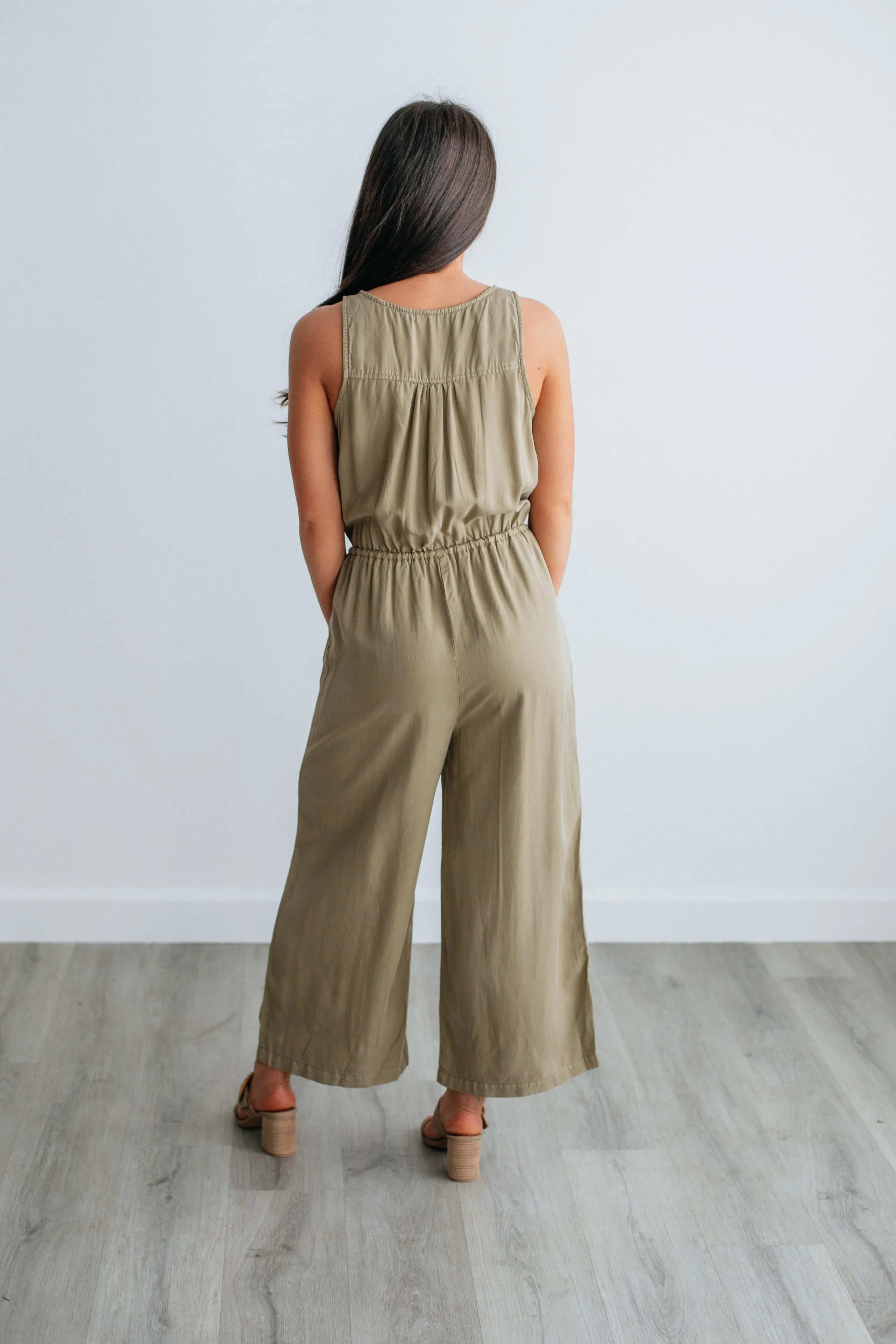 Keren Jumpsuit - Light Olive sold by Wild Oak Boutique product image thumbnail 4