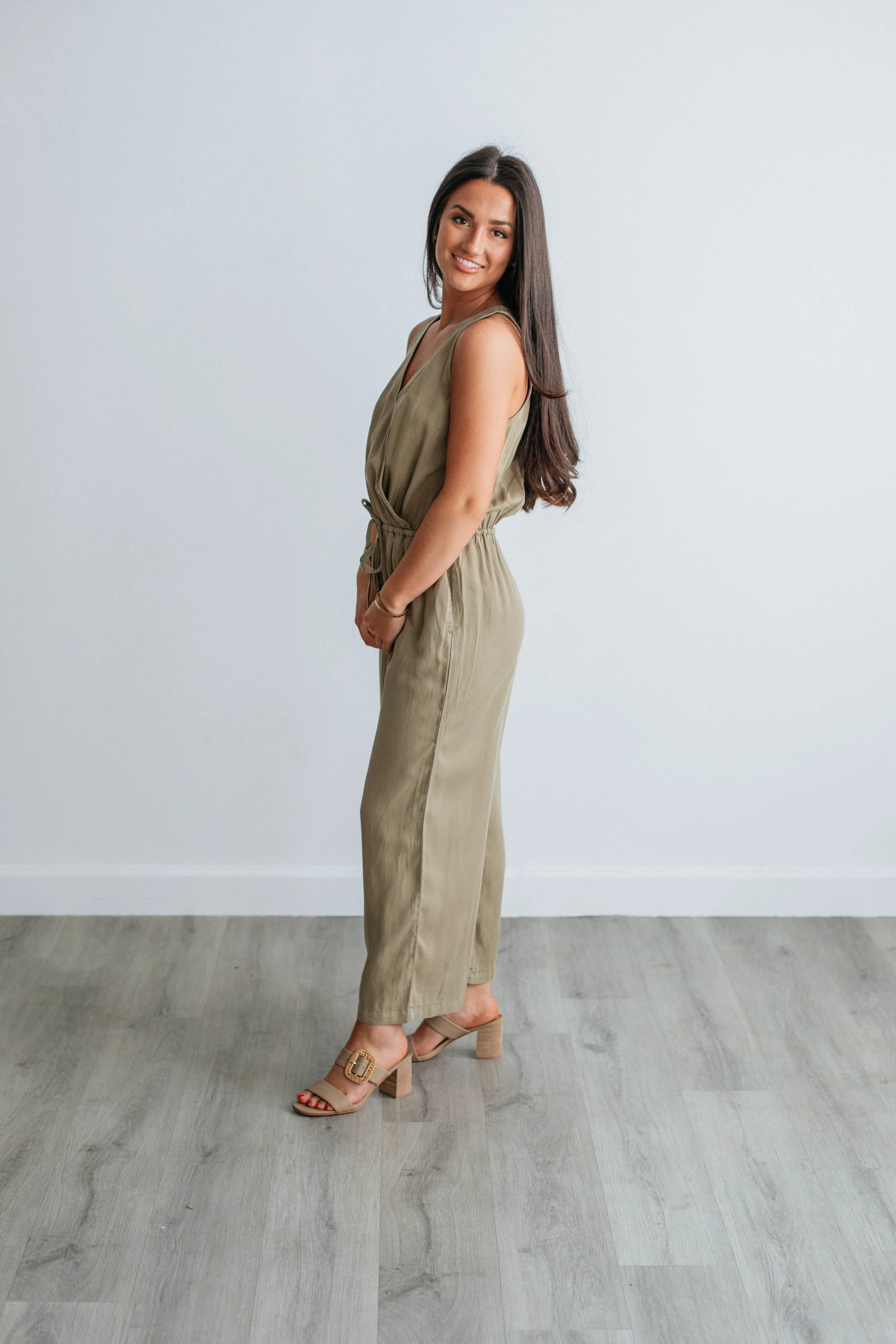 Keren Jumpsuit - Light Olive sold by Wild Oak Boutique product image thumbnail 3