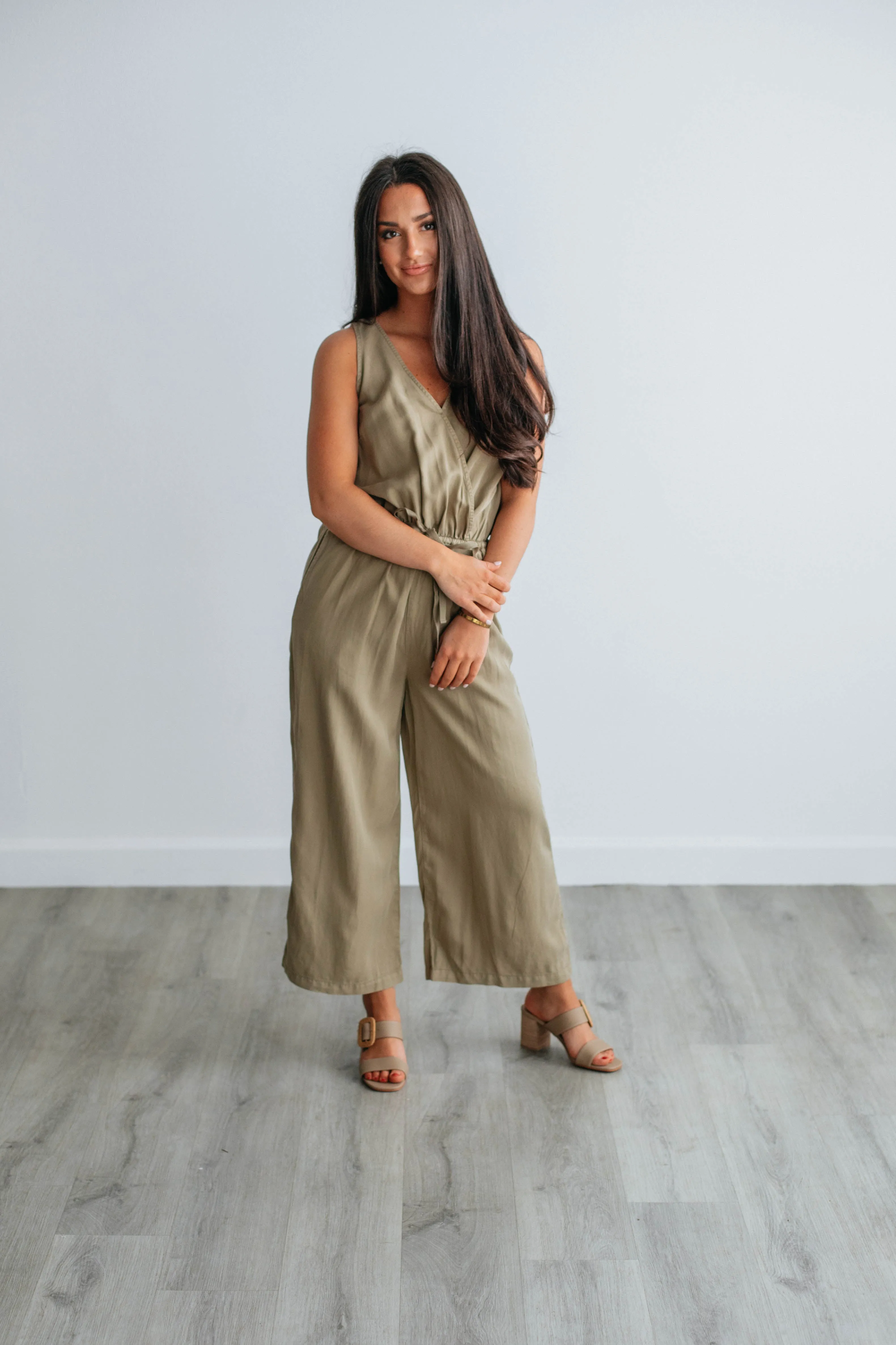 Keren Jumpsuit - Light Olive sold by Wild Oak Boutique product image thumbnail 5