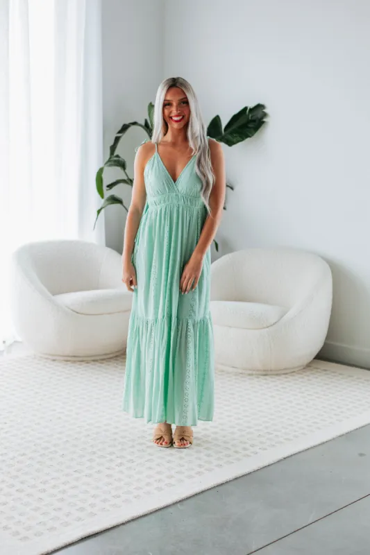 Mint To Be Maxi Dress sold by Wild Oak Boutique
