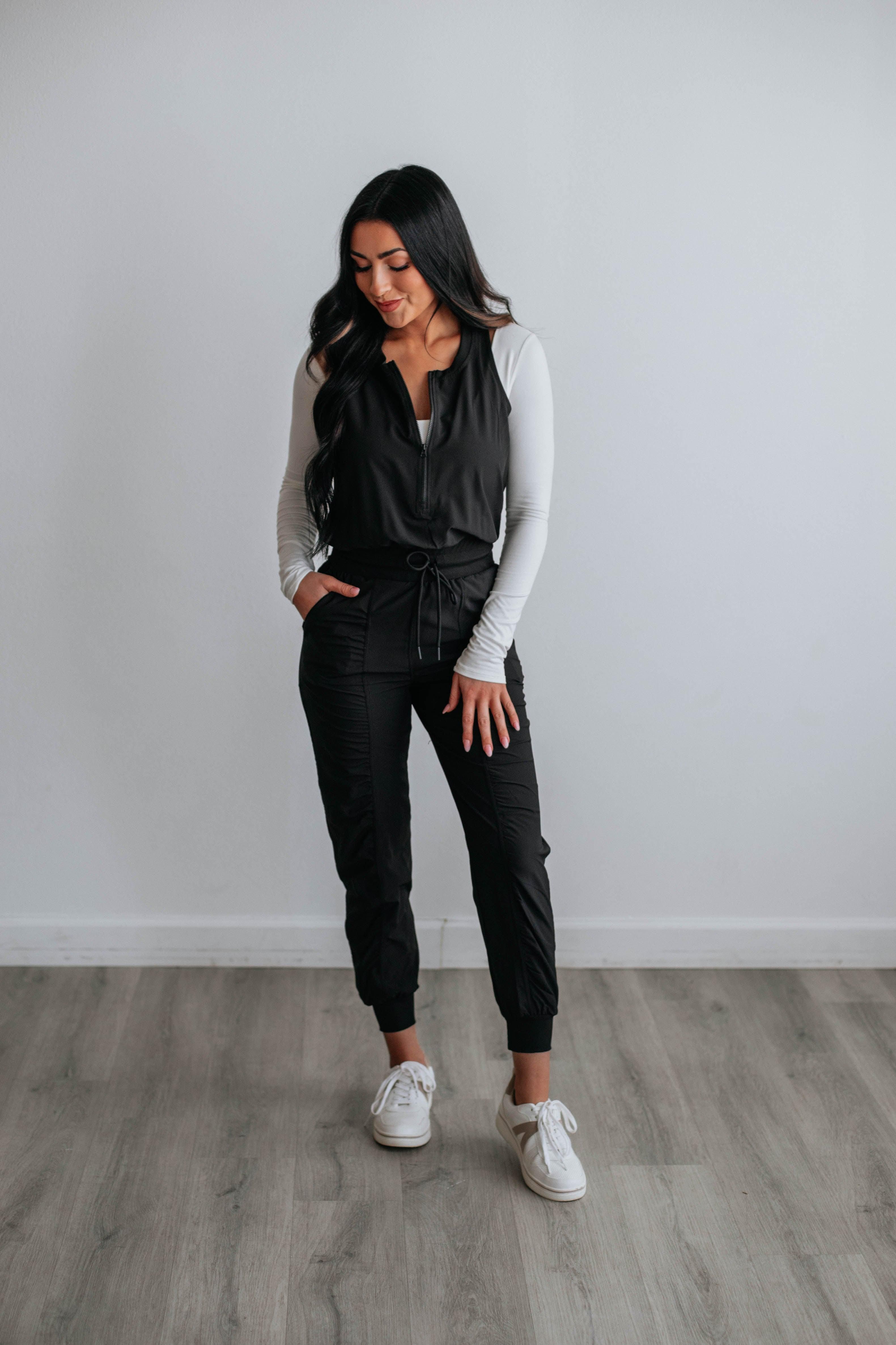 Karalina Active Jumpsuit - Black sold by Wild Oak Boutique product image thumbnail 3