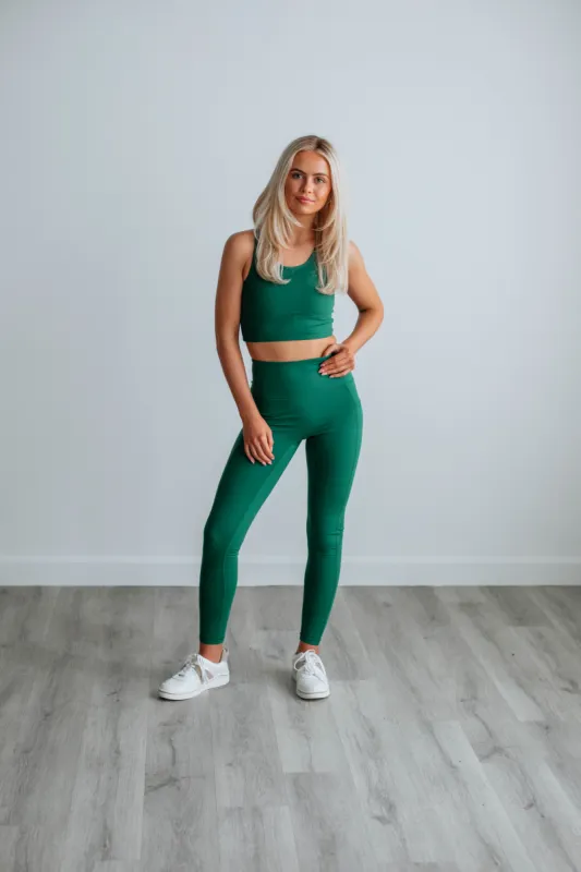 Astoria Active Leggings - Hunter Green sold by Wild Oak Boutique