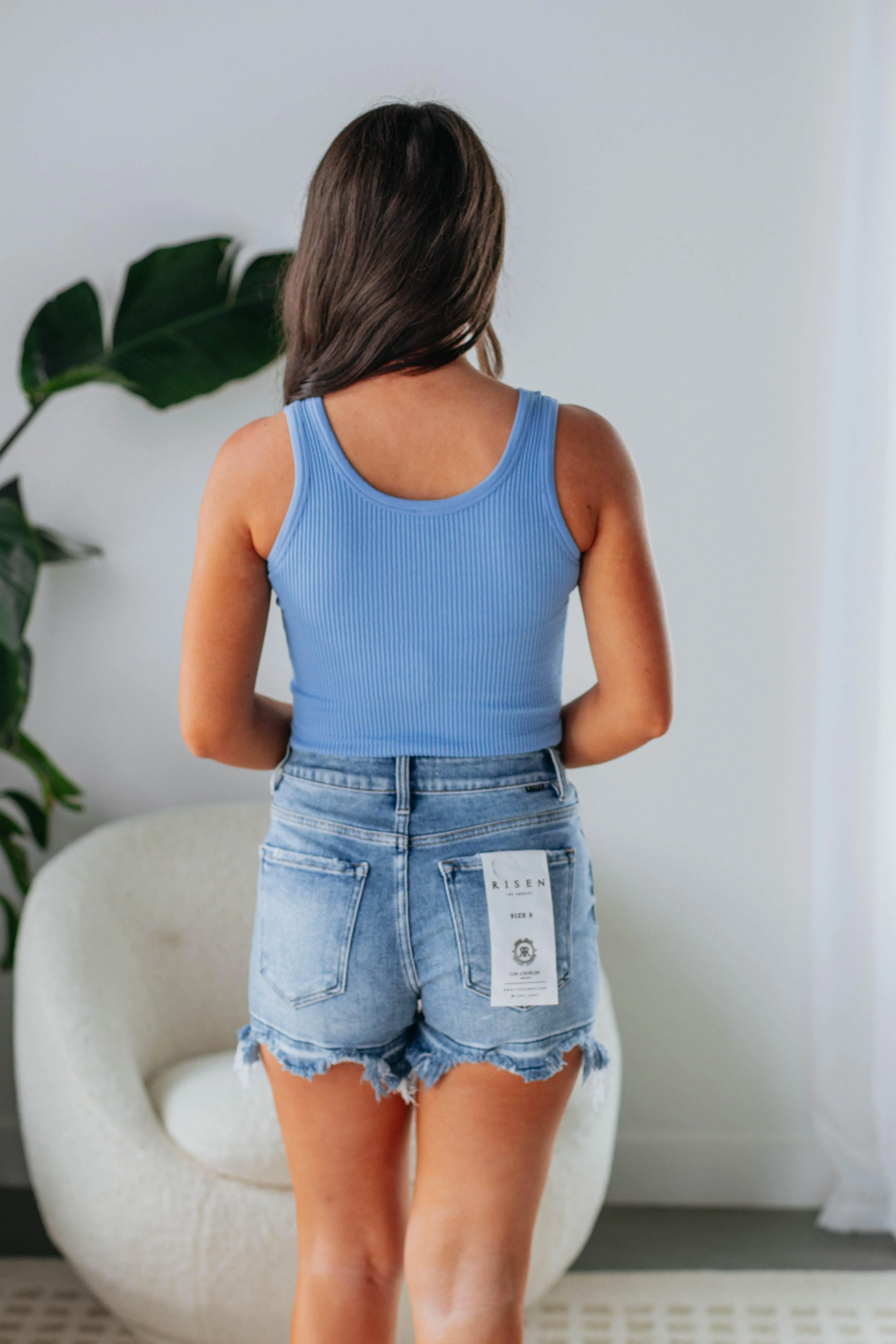 Ambra Ribbed Tank - Periwinkle sold by Wild Oak Boutique product image thumbnail 5