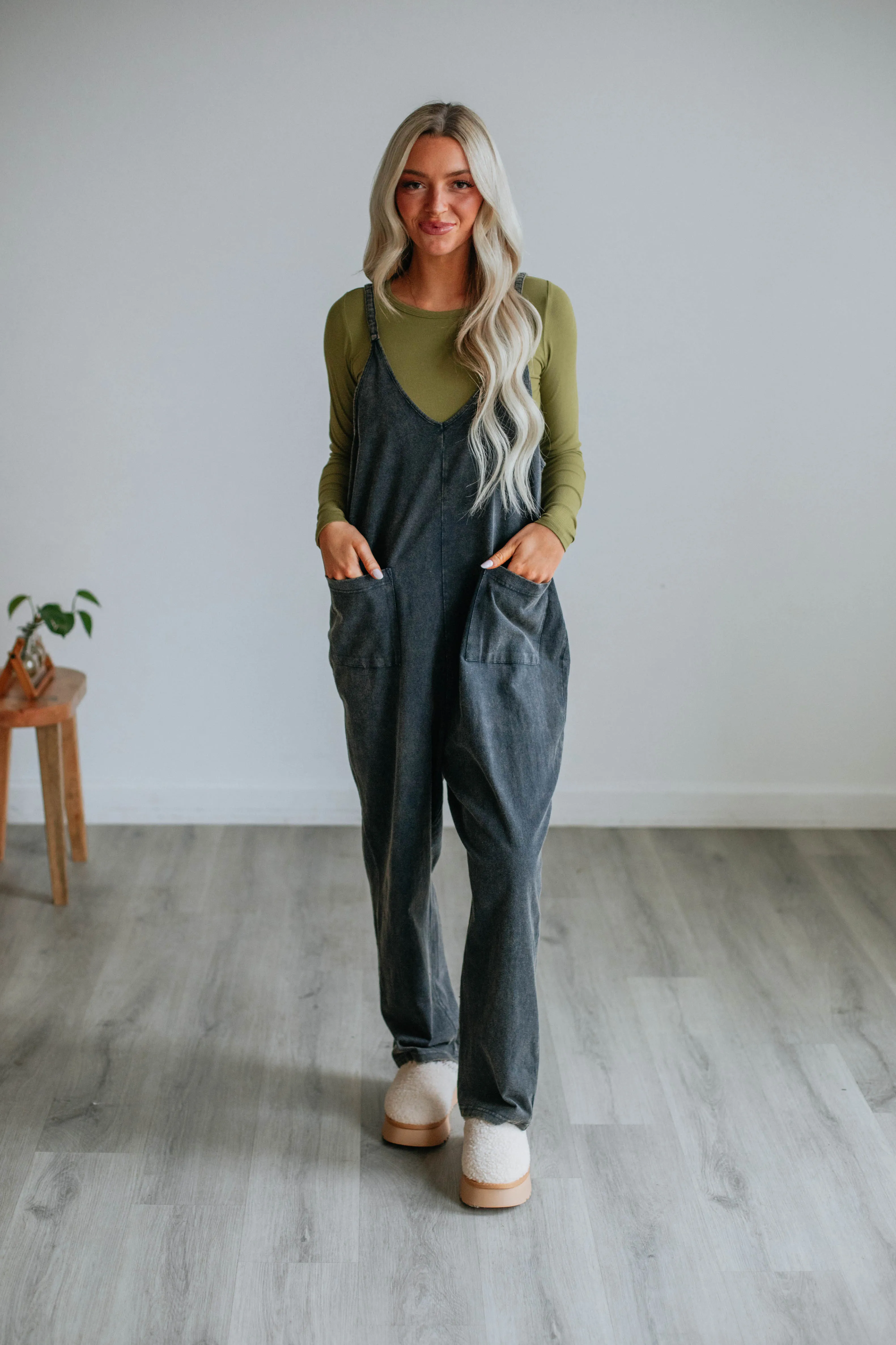 Rowe Jumpsuit - Ash Black sold by Wild Oak Boutique product image thumbnail 5