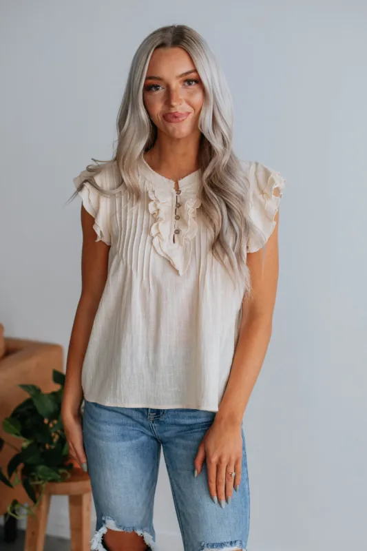 Pattie Top - Cream sold by Wild Oak Boutique