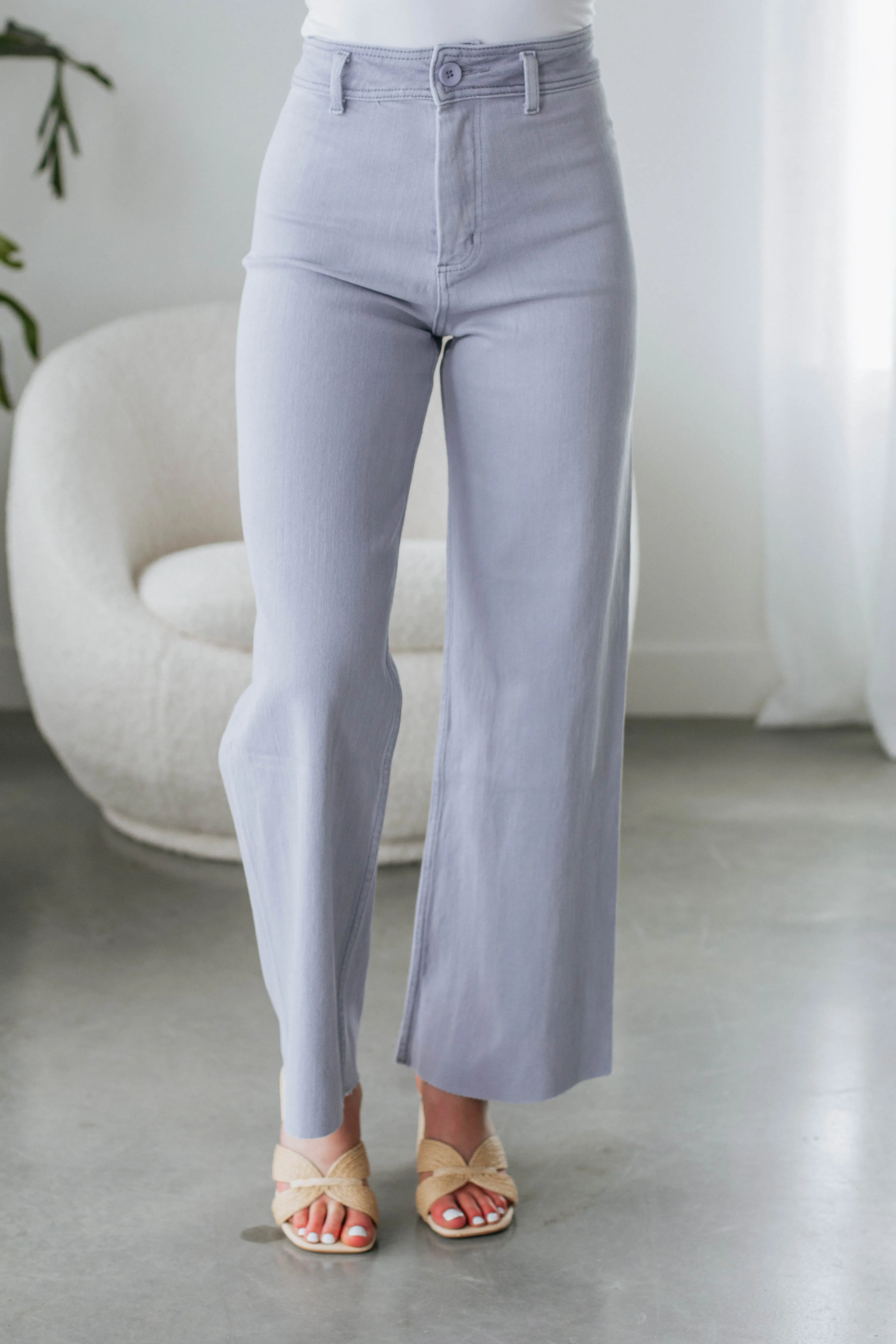 Linsley Wide Leg Pants - Dove sold by Wild Oak Boutique product image thumbnail 2