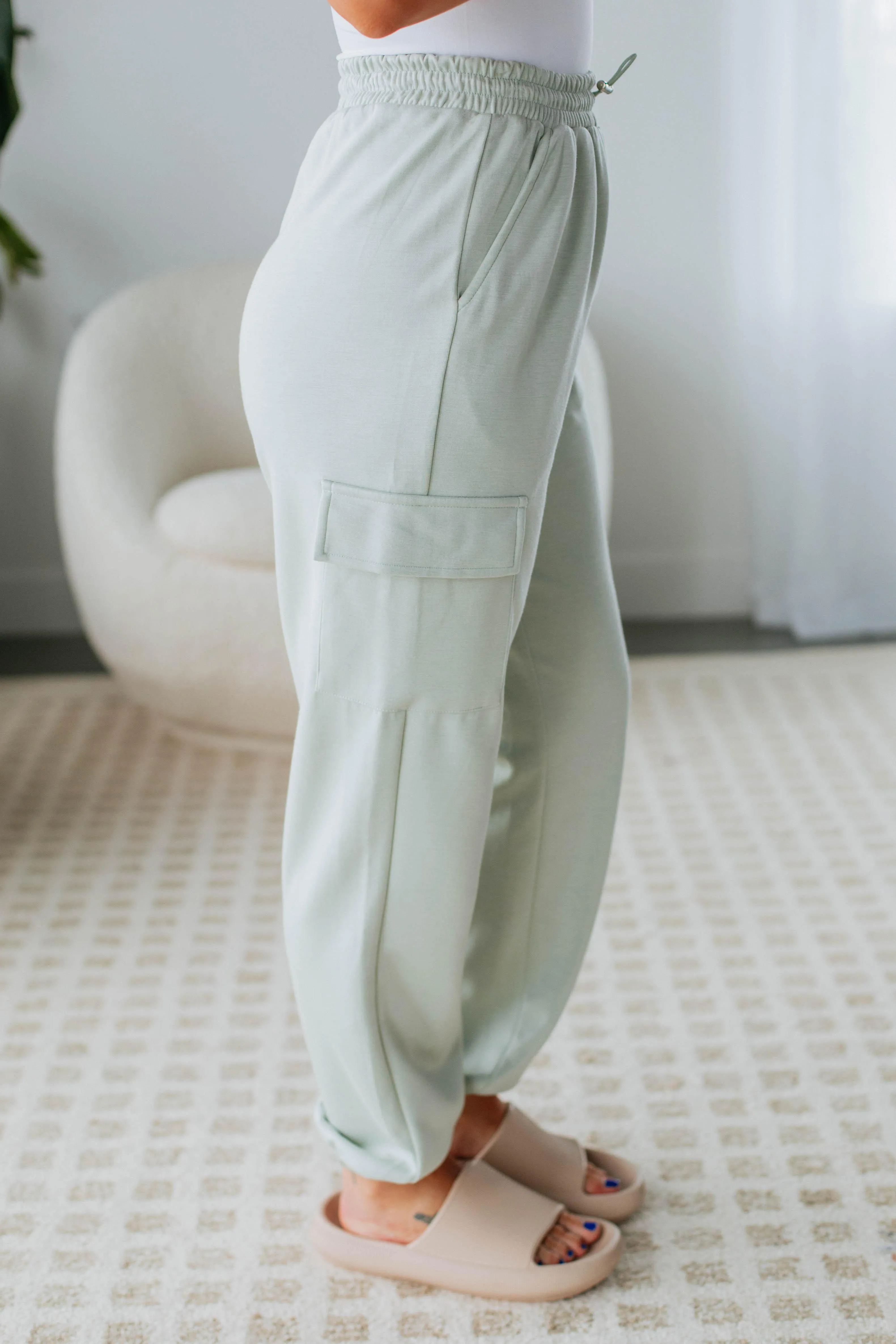 Corbin Cargo Joggers - Sage sold by Wild Oak Boutique product image thumbnail 4