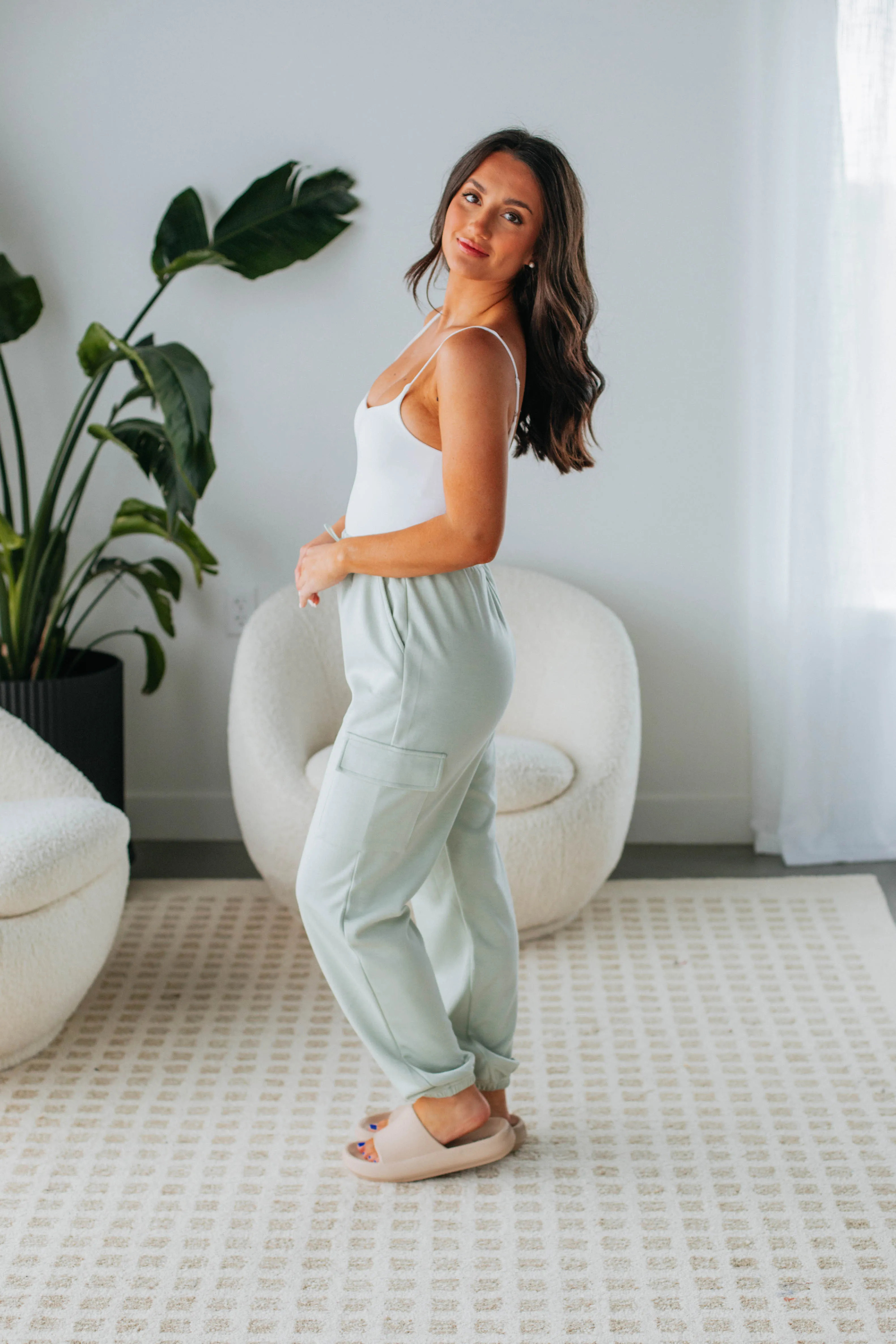 Corbin Cargo Joggers - Sage sold by Wild Oak Boutique product image thumbnail 3