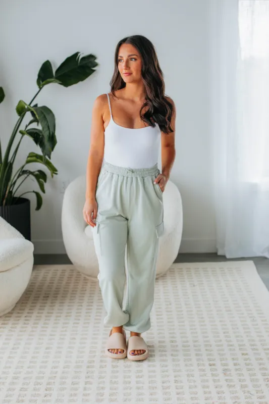 Corbin Cargo Joggers - Sage sold by Wild Oak Boutique