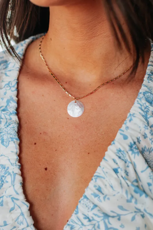 By The Seashore Necklace - Gold sold by Wild Oak Boutique