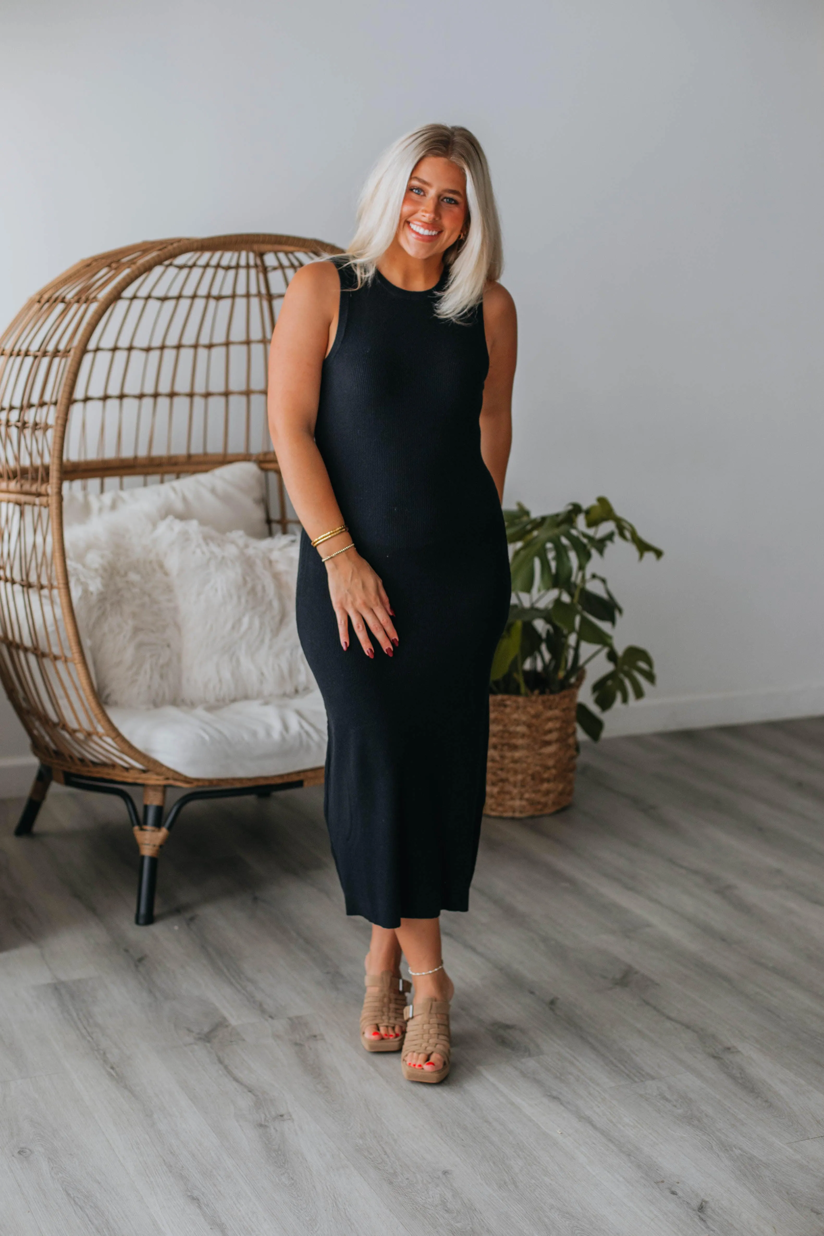 Coen Ribbed Dress - Black sold by Wild Oak Boutique product image thumbnail 5