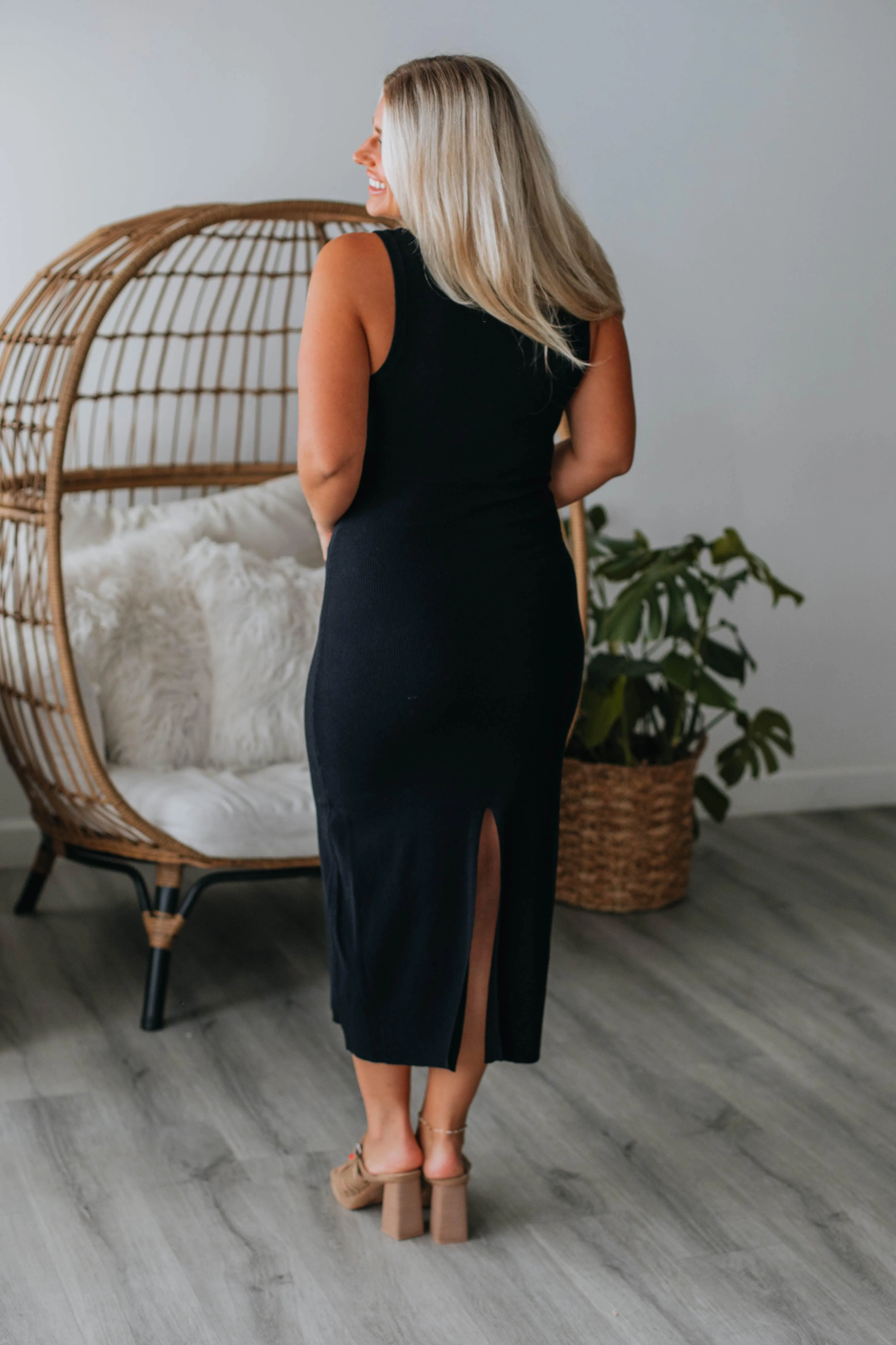 Coen Ribbed Dress - Black sold by Wild Oak Boutique product image thumbnail 4
