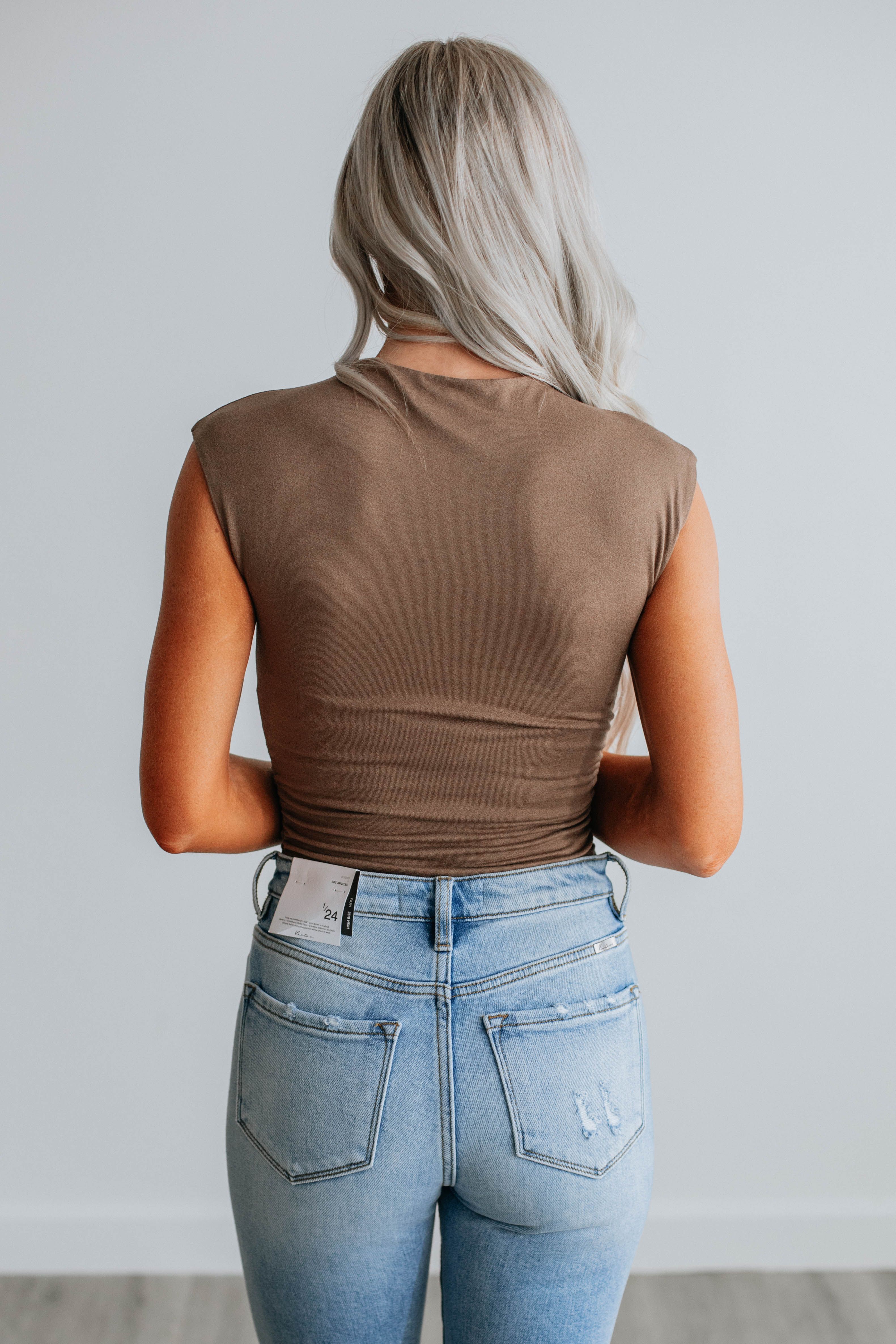 Val Ruched Bodysuit - Mocha sold by Wild Oak Boutique product image thumbnail 3