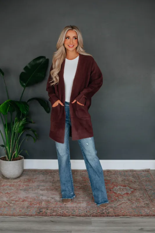 Ivyana Cardigan - Raisin sold by Wild Oak Boutique