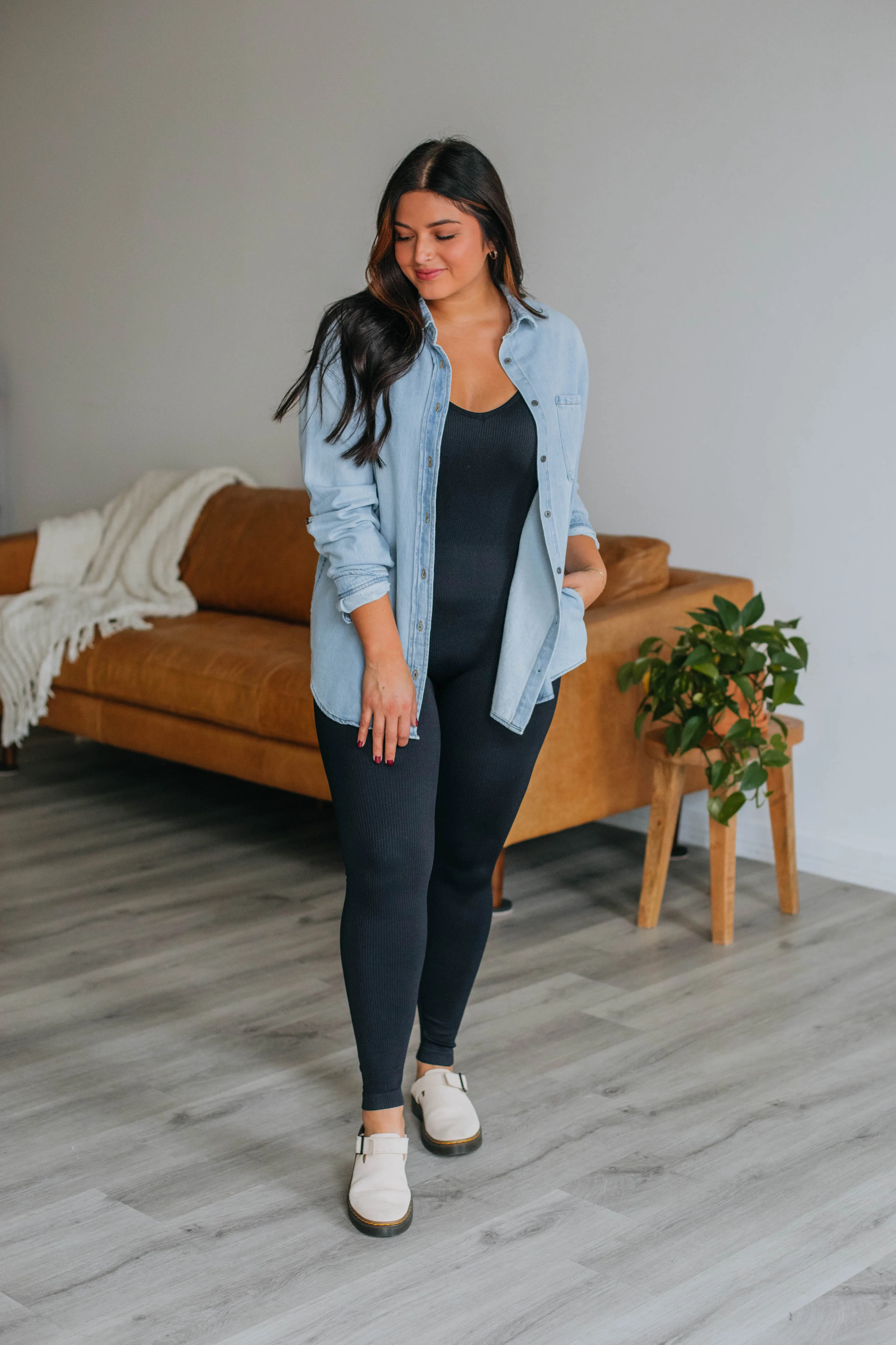 Florence Risen Denim Shacket sold by Wild Oak Boutique product image thumbnail 5