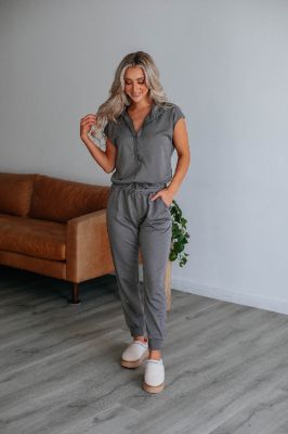 Darianna Hooded Jumpsuit sold by Wild Oak Boutique