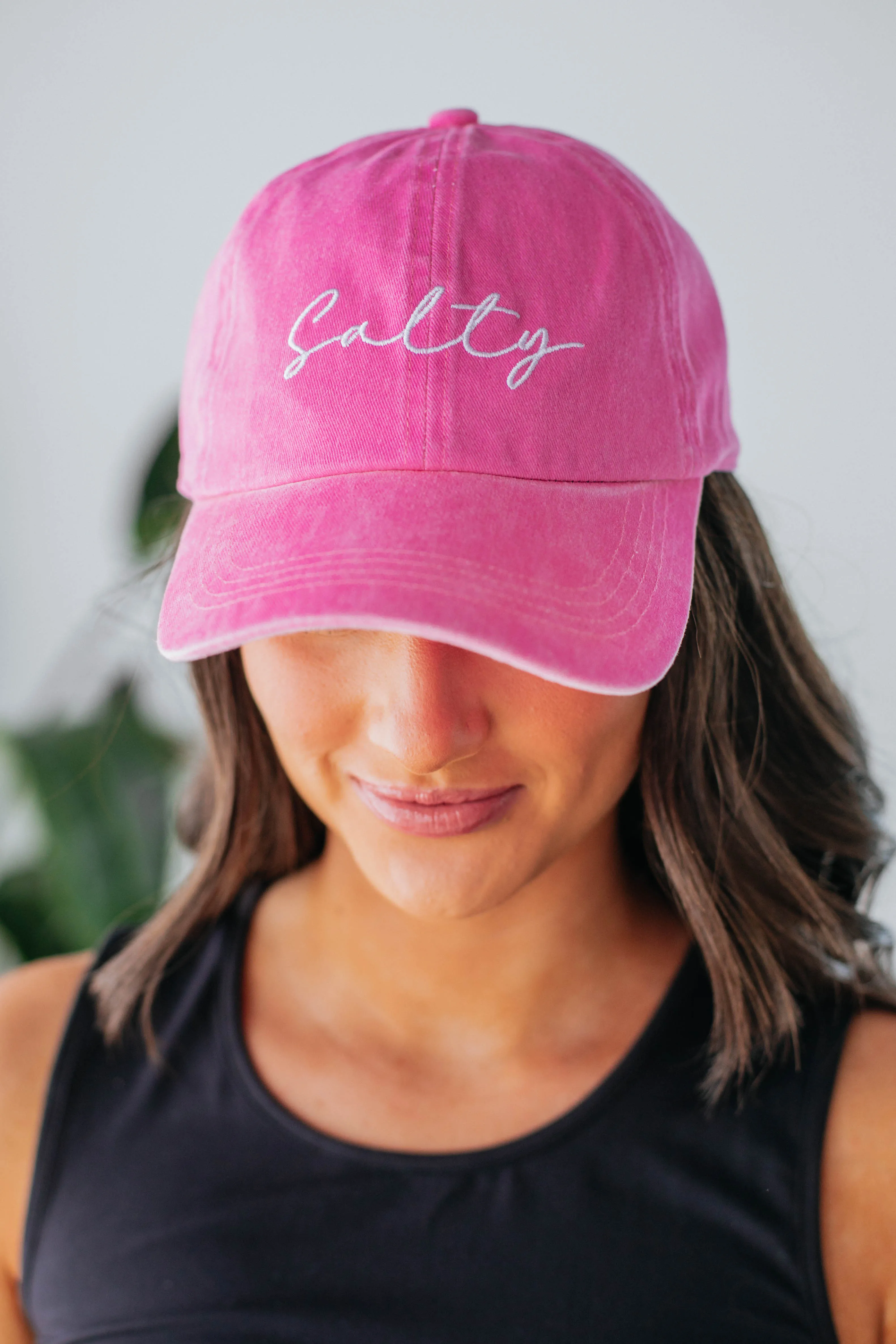 Salty Baseball Cap - Hot Pink sold by Wild Oak Boutique