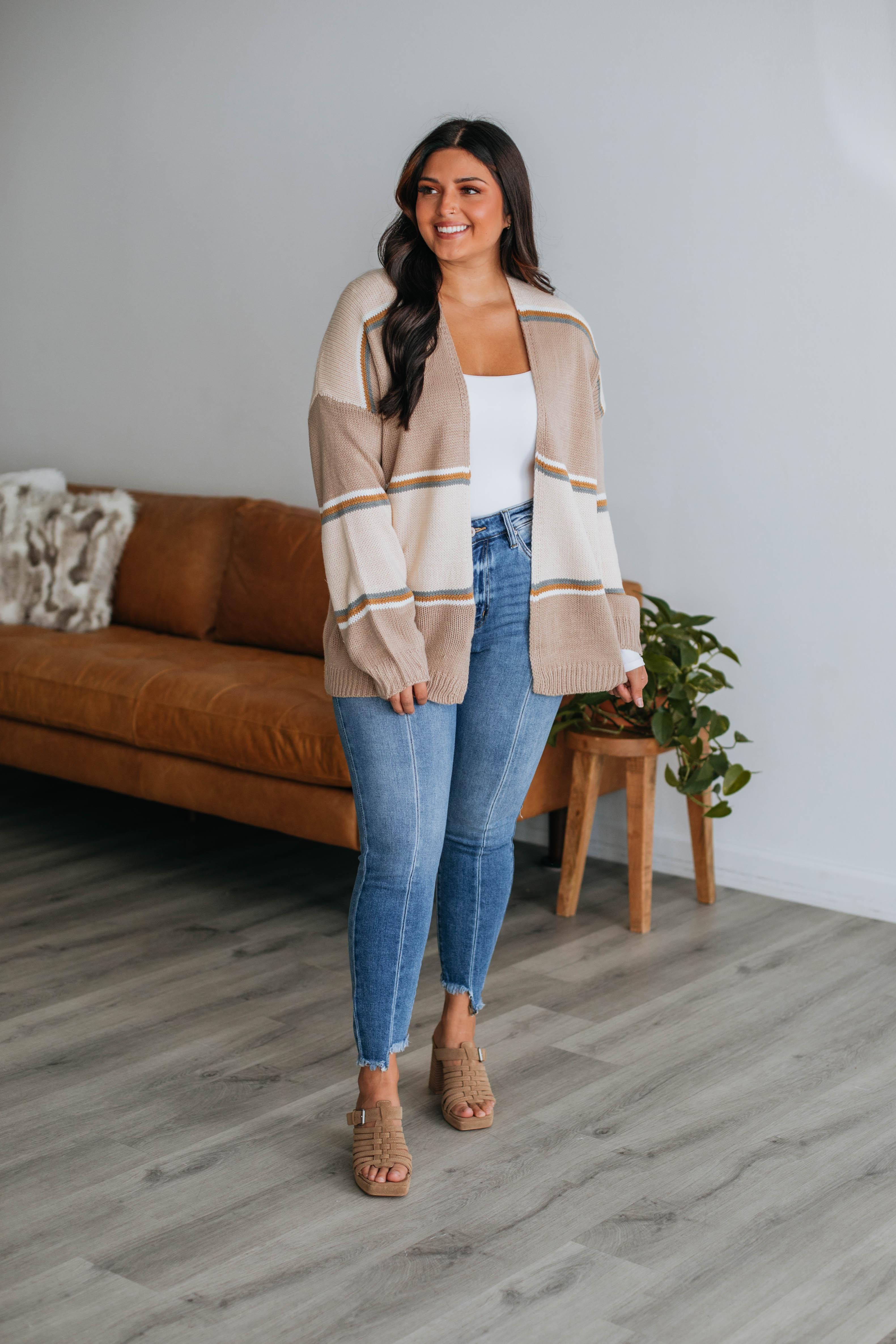 Marco Striped Cardigan sold by Wild Oak Boutique product image thumbnail 4