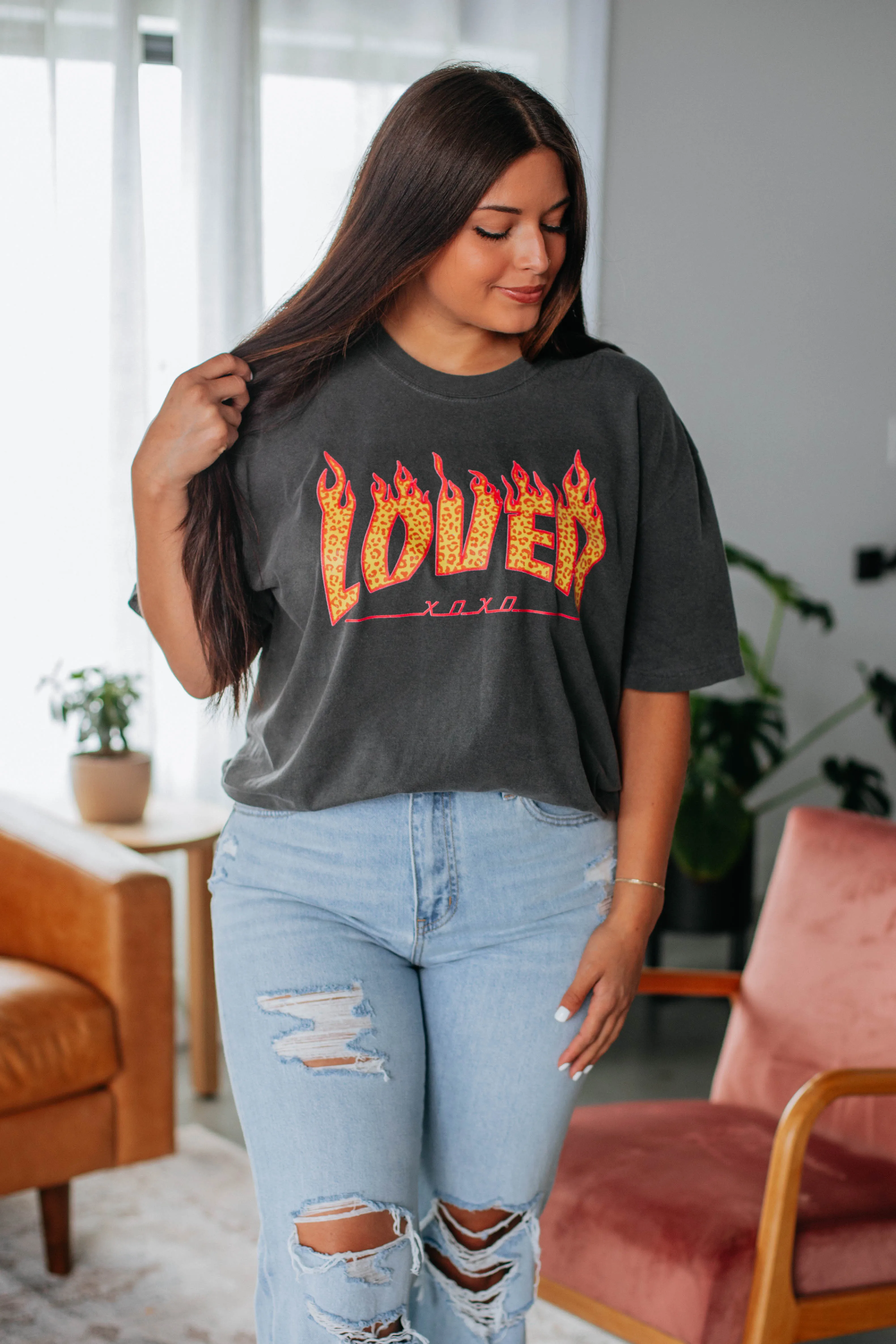 Lover Graphic Tee sold by Wild Oak Boutique product image thumbnail 4