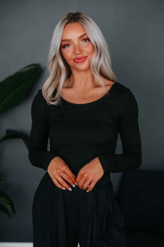 Jaylen Long Sleeve Top - Black sold by Wild Oak Boutique