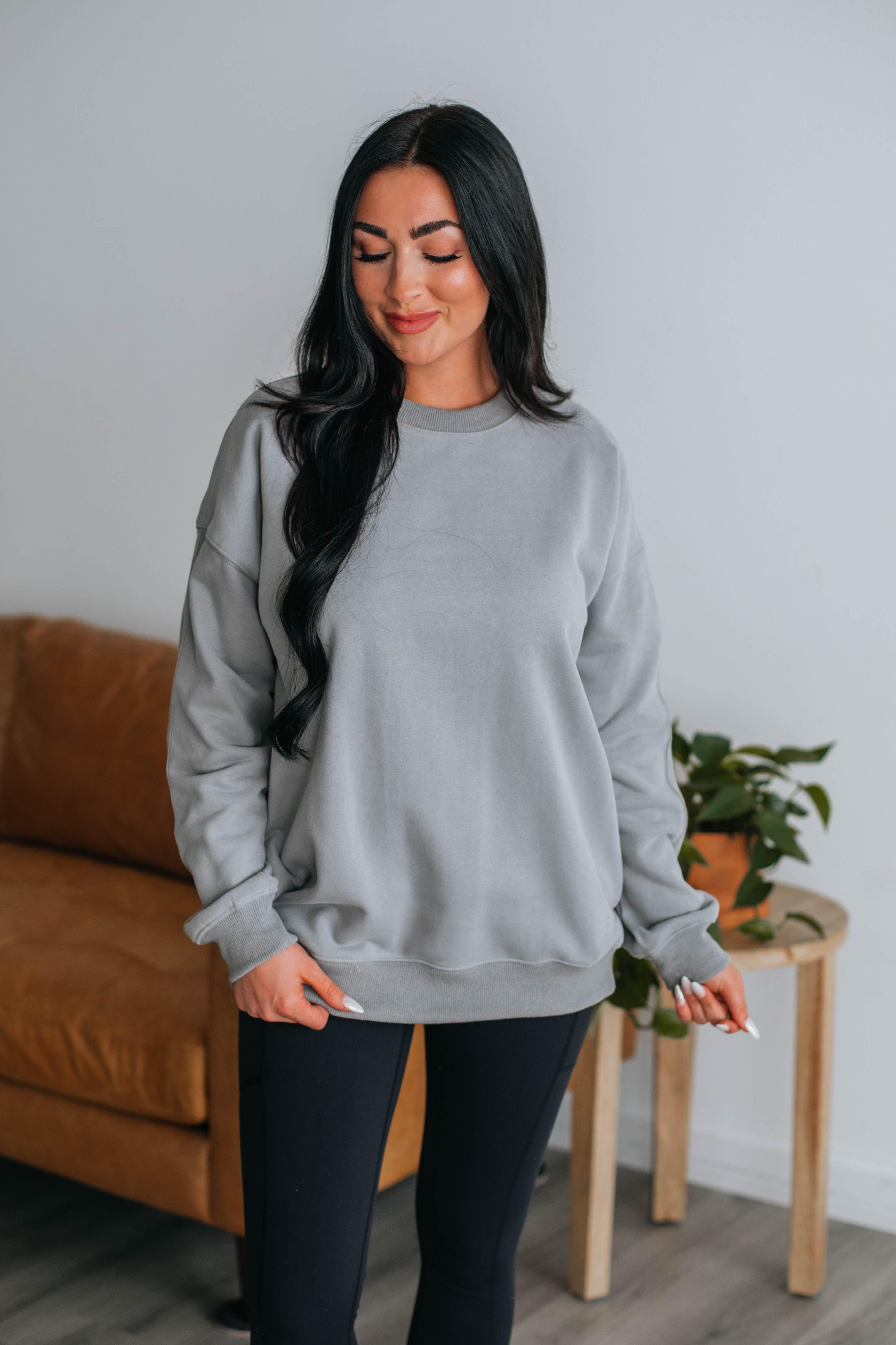 Lylan Sweatshirt - Grey sold by Wild Oak Boutique