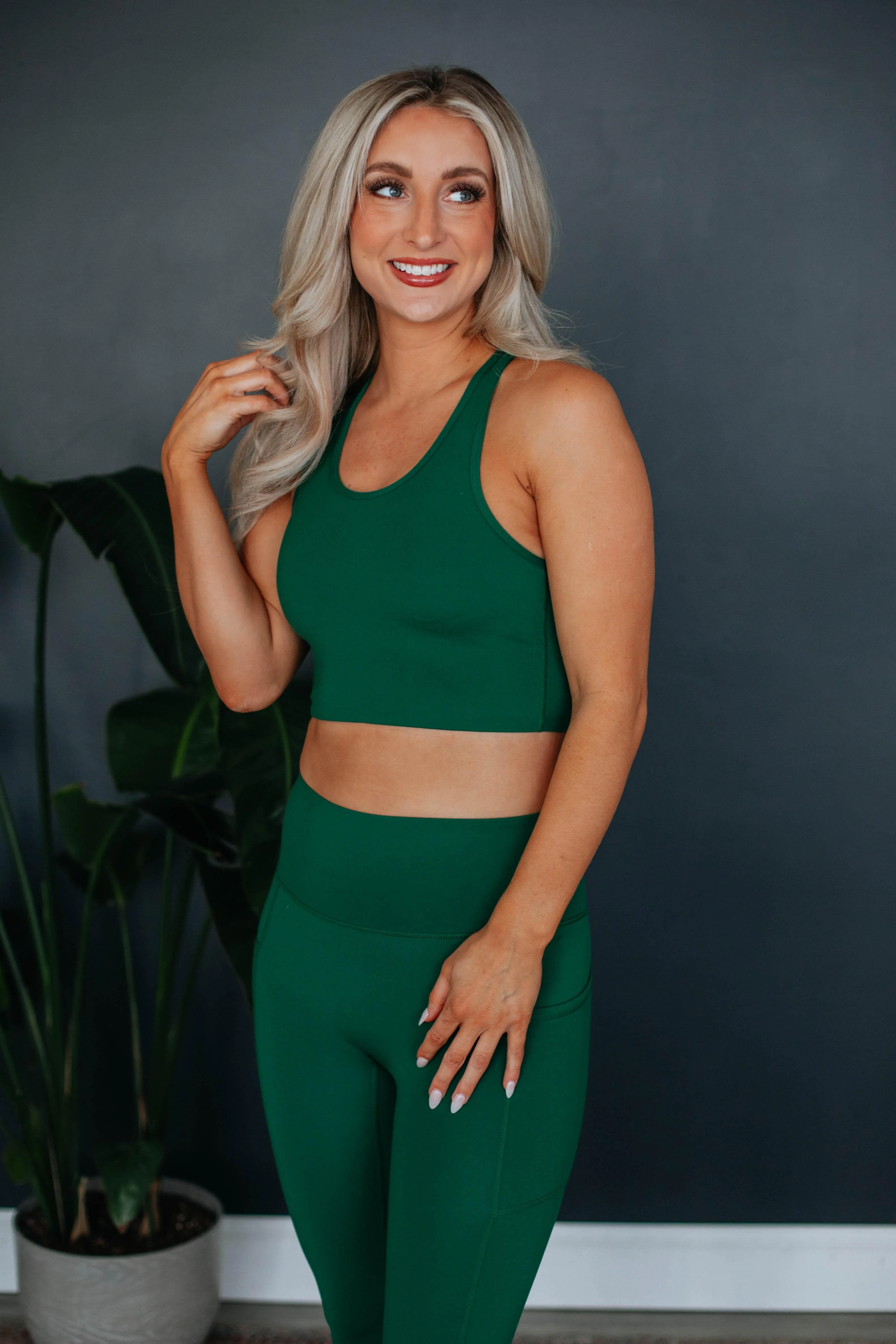 Astoria Sports Bra - Hunter Green sold by Wild Oak Boutique product image thumbnail 5