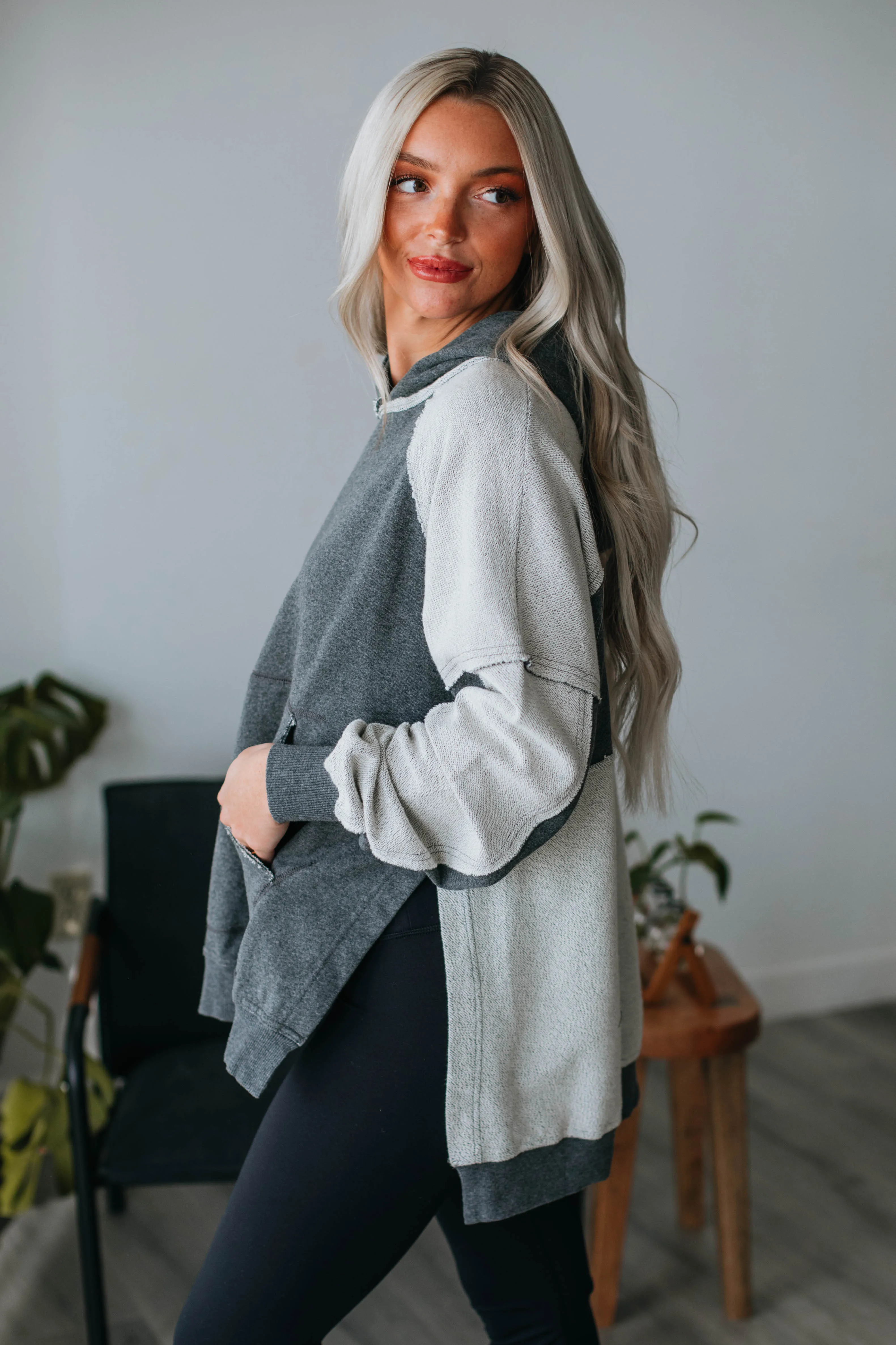 Darnell Hoodie - Charcoal sold by Wild Oak Boutique product image thumbnail 4