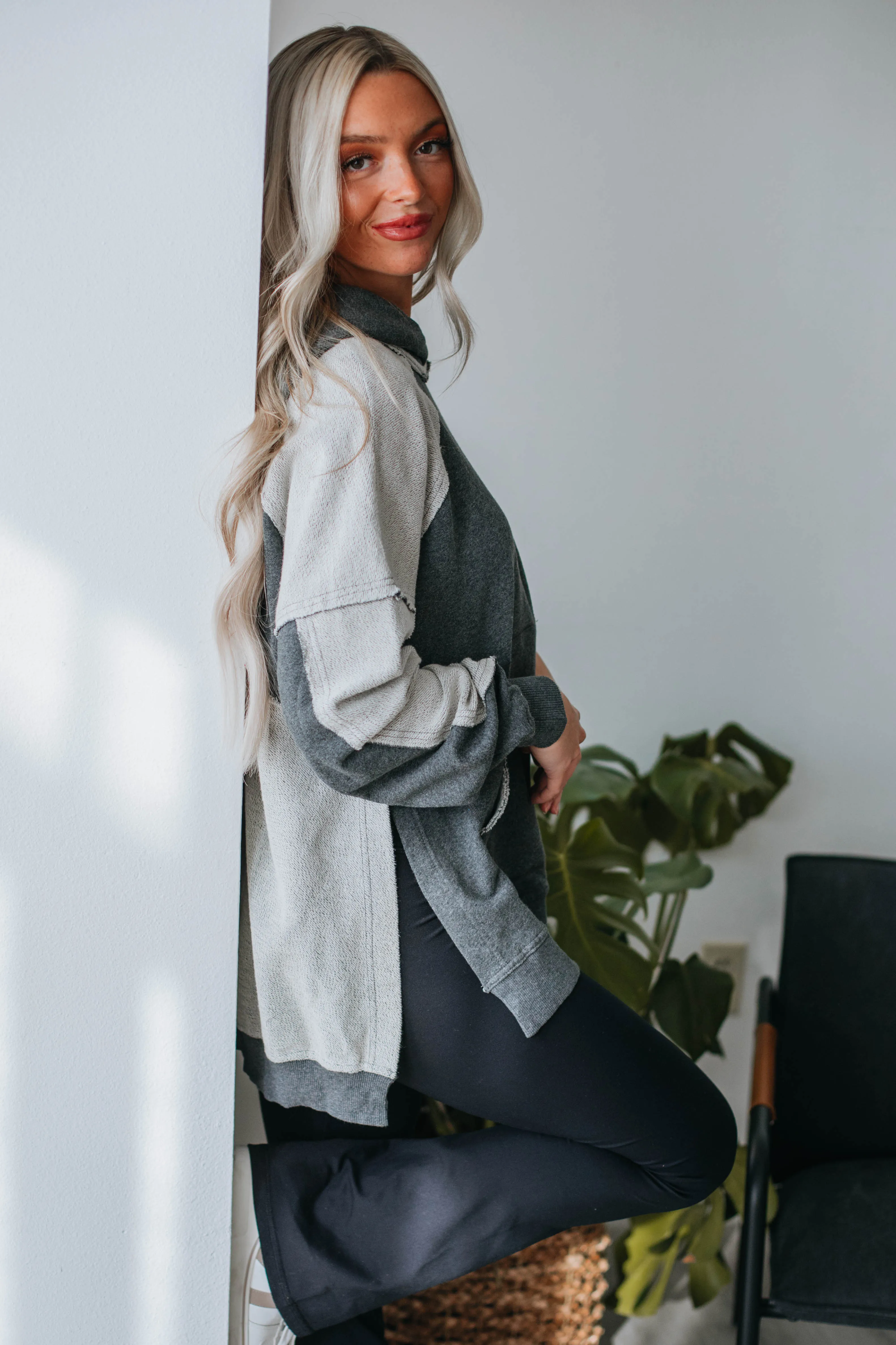 Darnell Hoodie - Charcoal sold by Wild Oak Boutique product image thumbnail 2