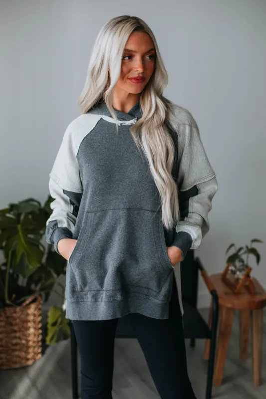 Darnell Hoodie - Charcoal sold by Wild Oak Boutique
