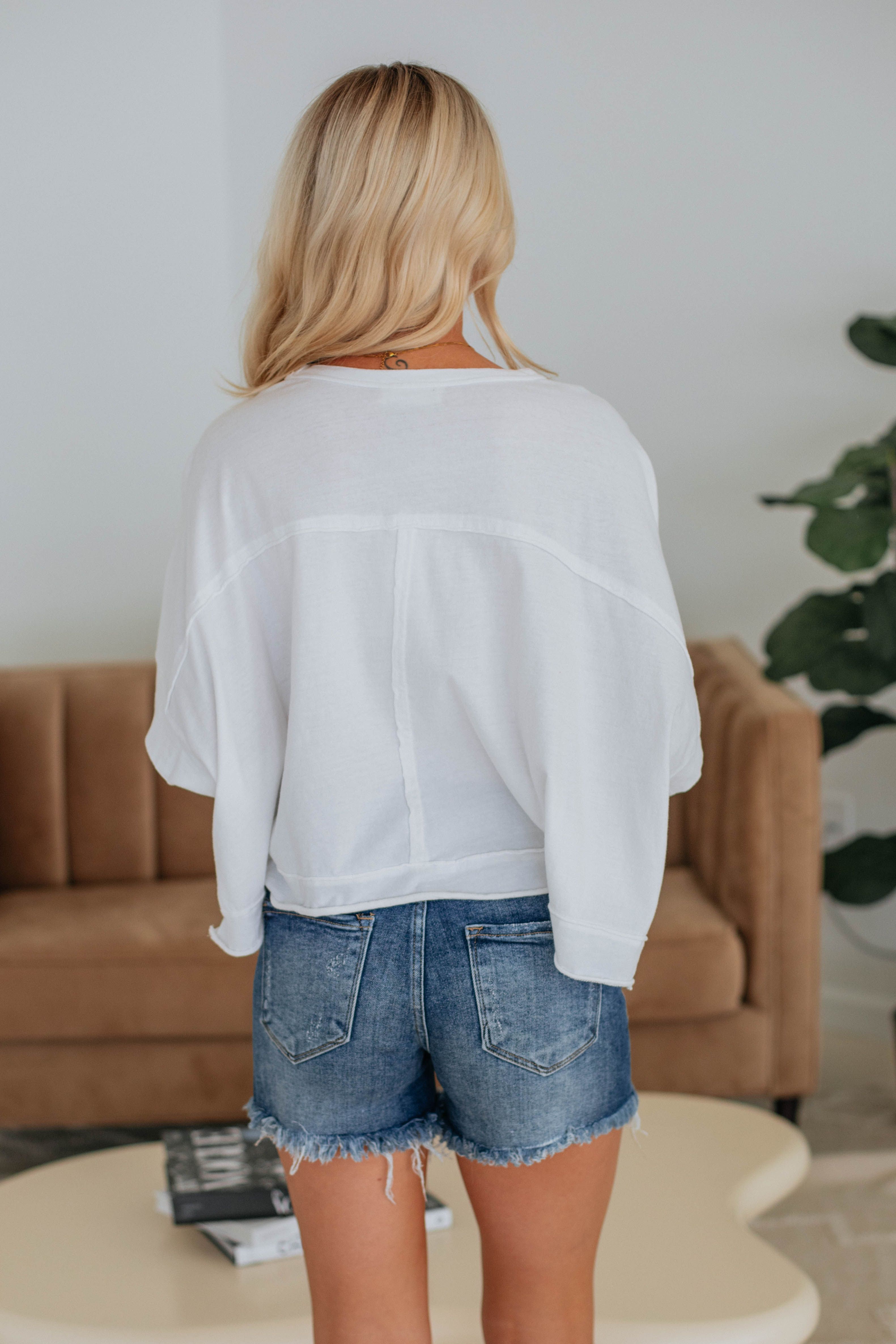Miles Oversized Tee - Ivory sold by Wild Oak Boutique product image thumbnail 4