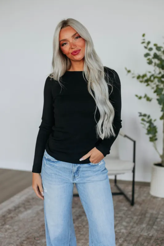 Anissa Sweater - Black sold by Wild Oak Boutique