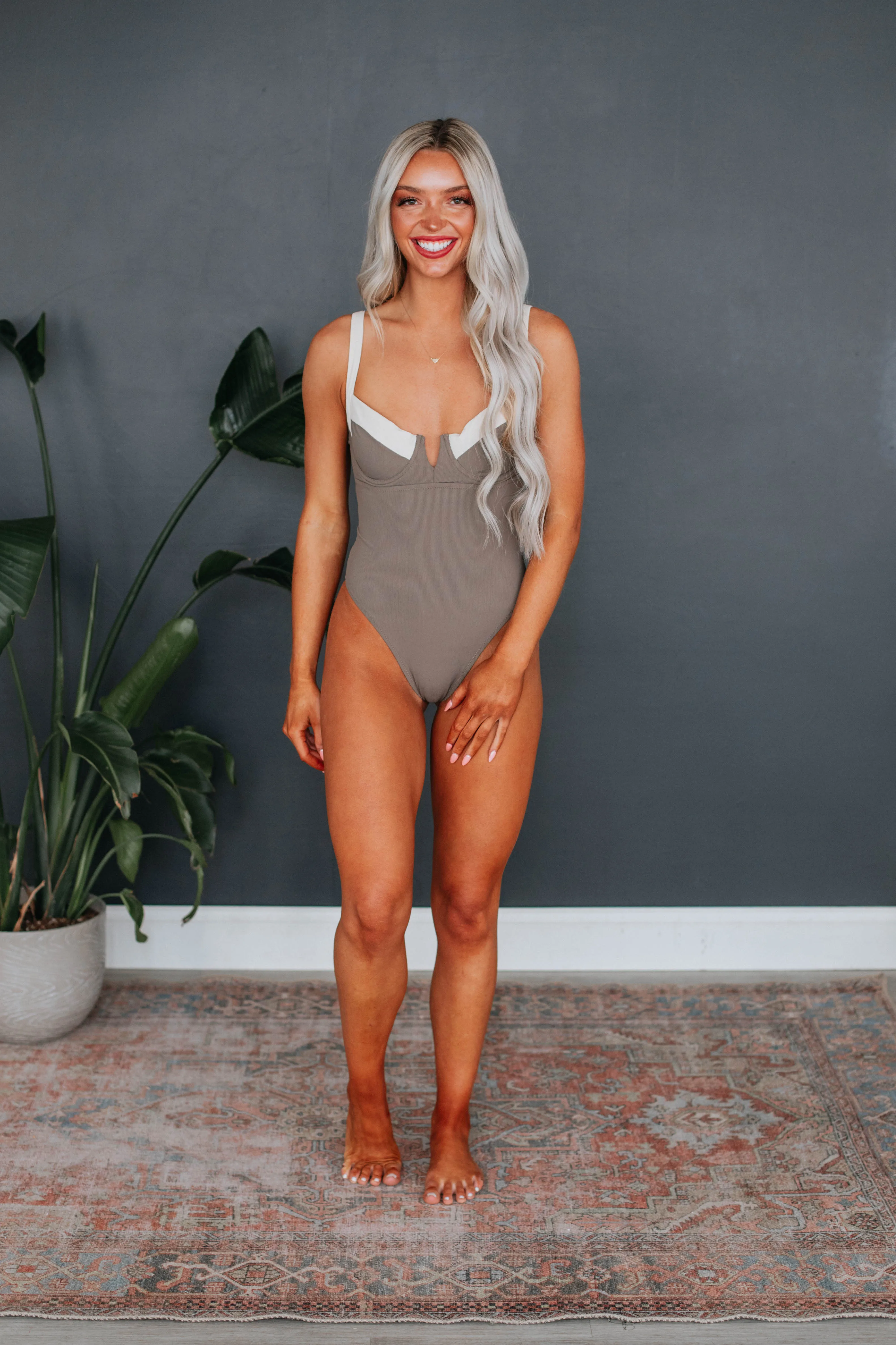 Cabana Cutie One Piece Swimsuit - Mocha sold by Wild Oak Boutique product image thumbnail 3