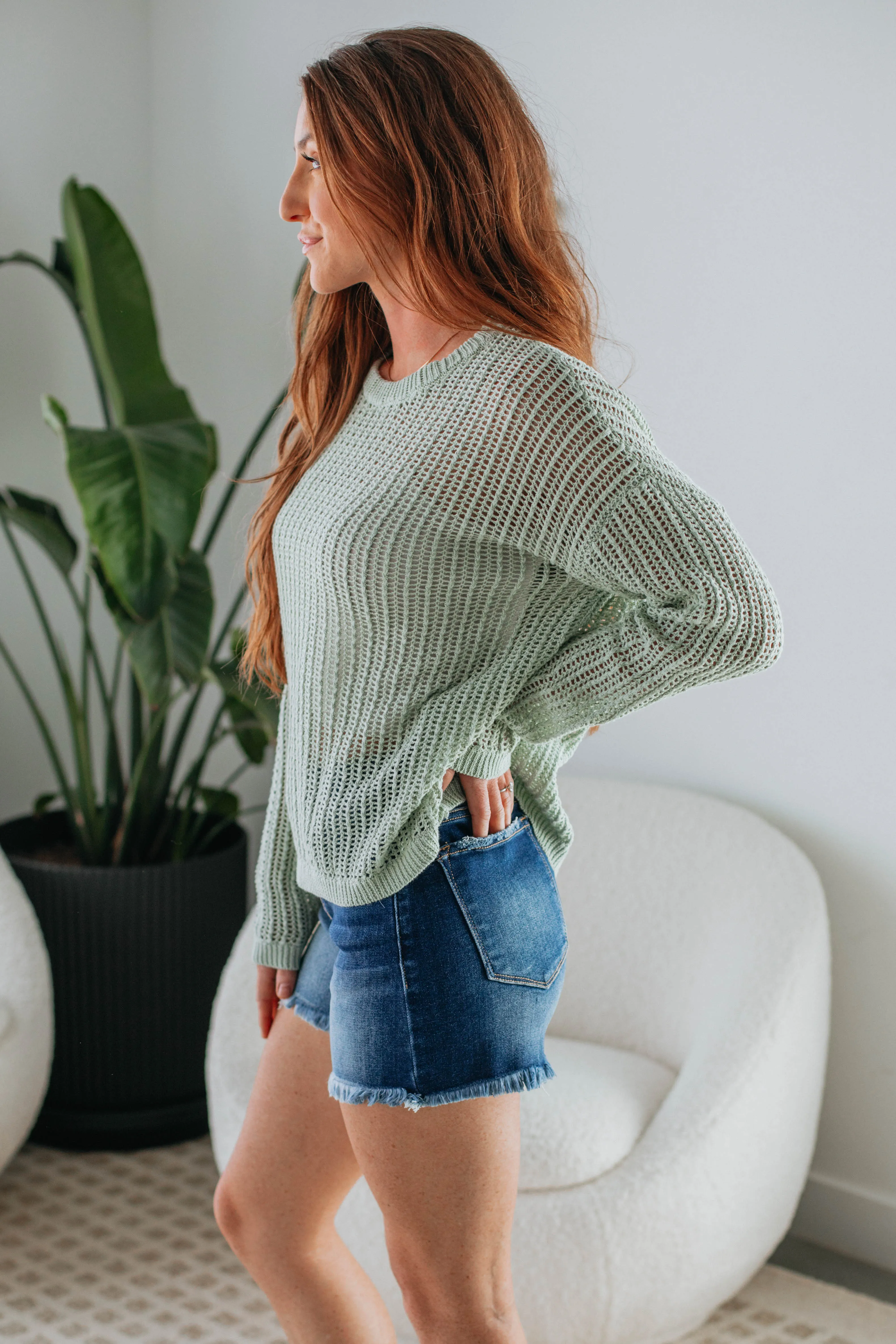 Meagan Knit Sweater - Sage sold by Wild Oak Boutique product image thumbnail 3