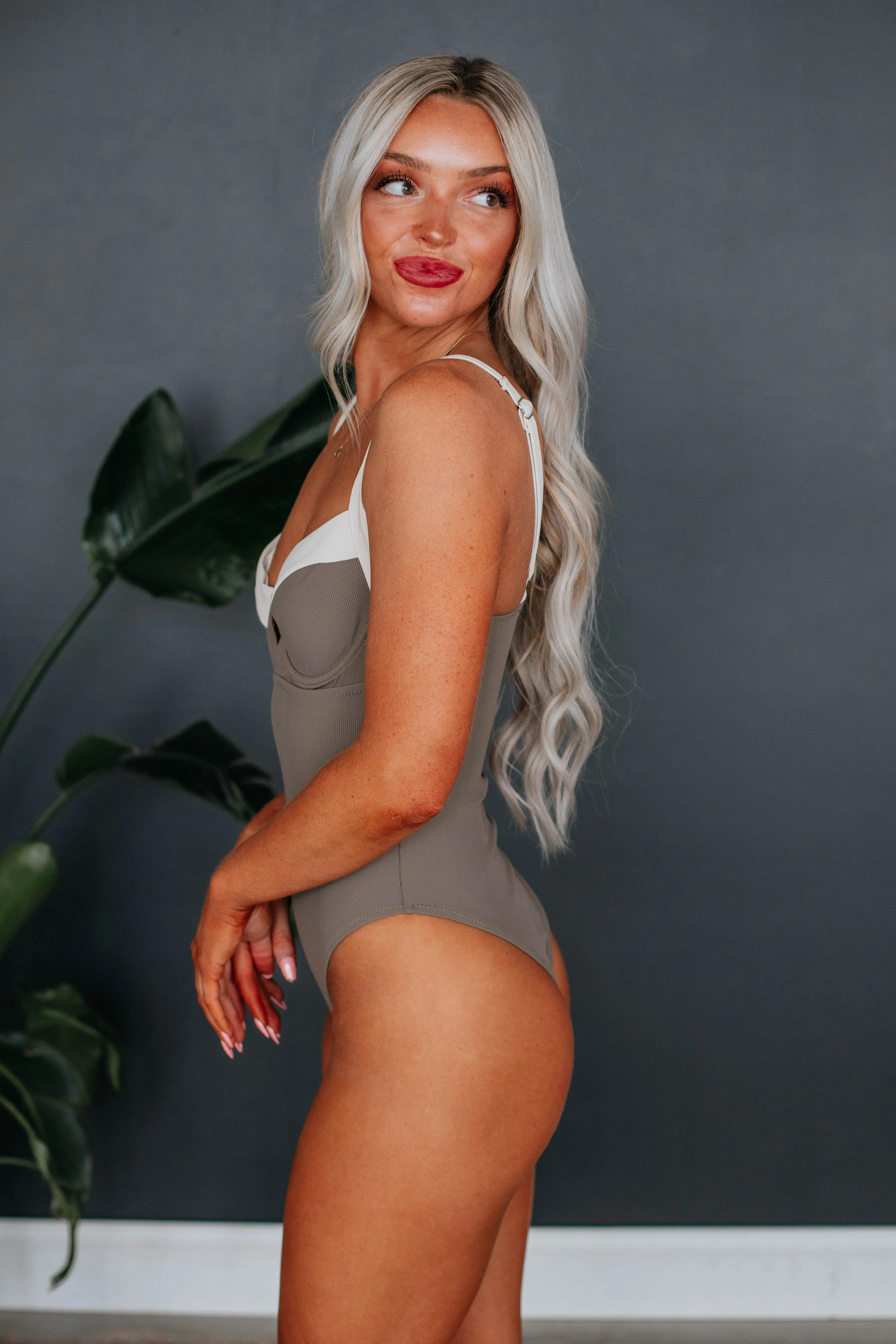 Cabana Cutie One Piece Swimsuit - Mocha sold by Wild Oak Boutique product image thumbnail 2