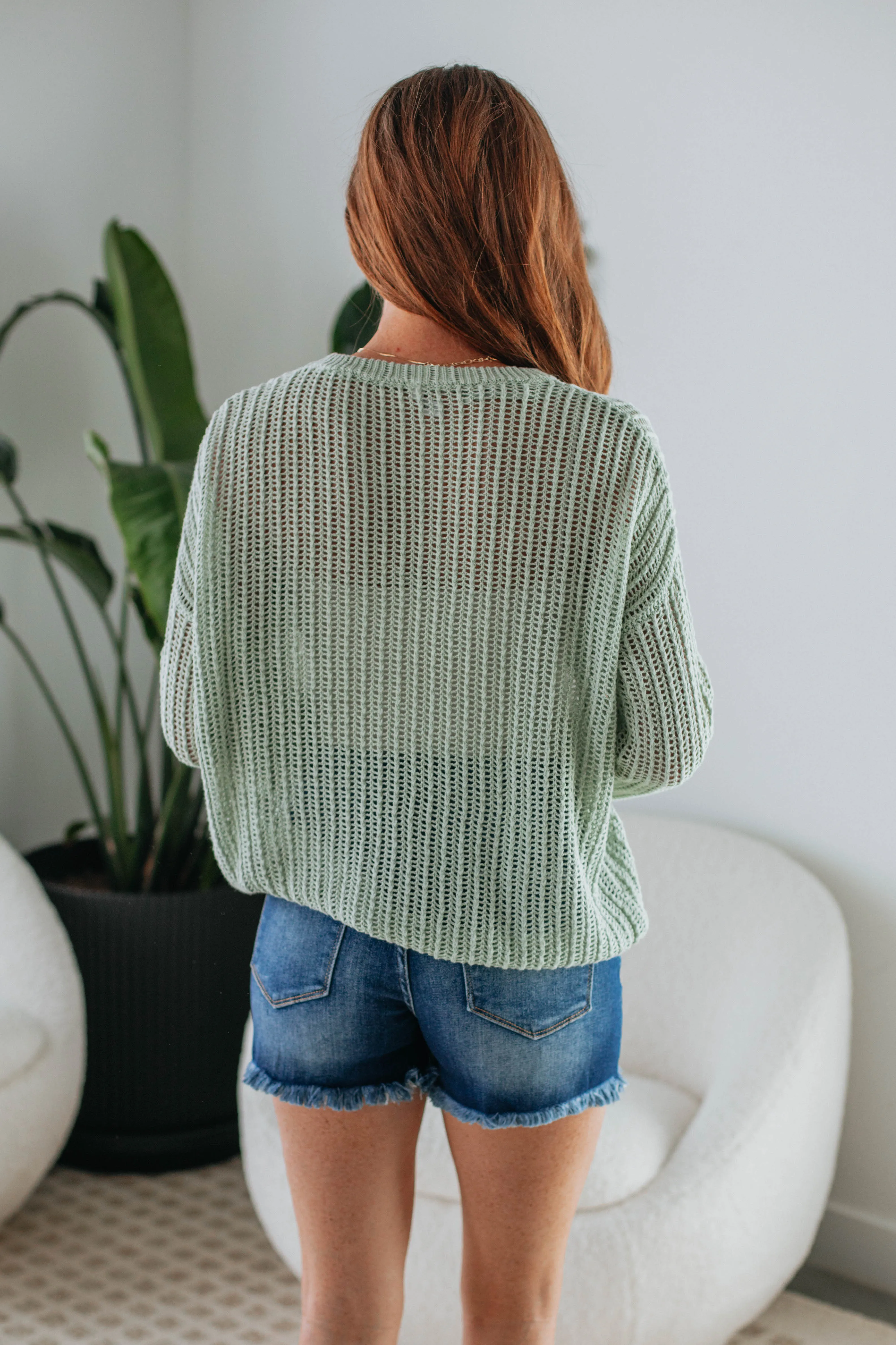Meagan Knit Sweater - Sage sold by Wild Oak Boutique product image thumbnail 4