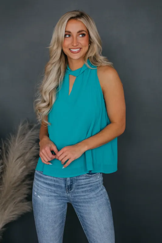 Cosmo Tank - Teal sold by Wild Oak Boutique